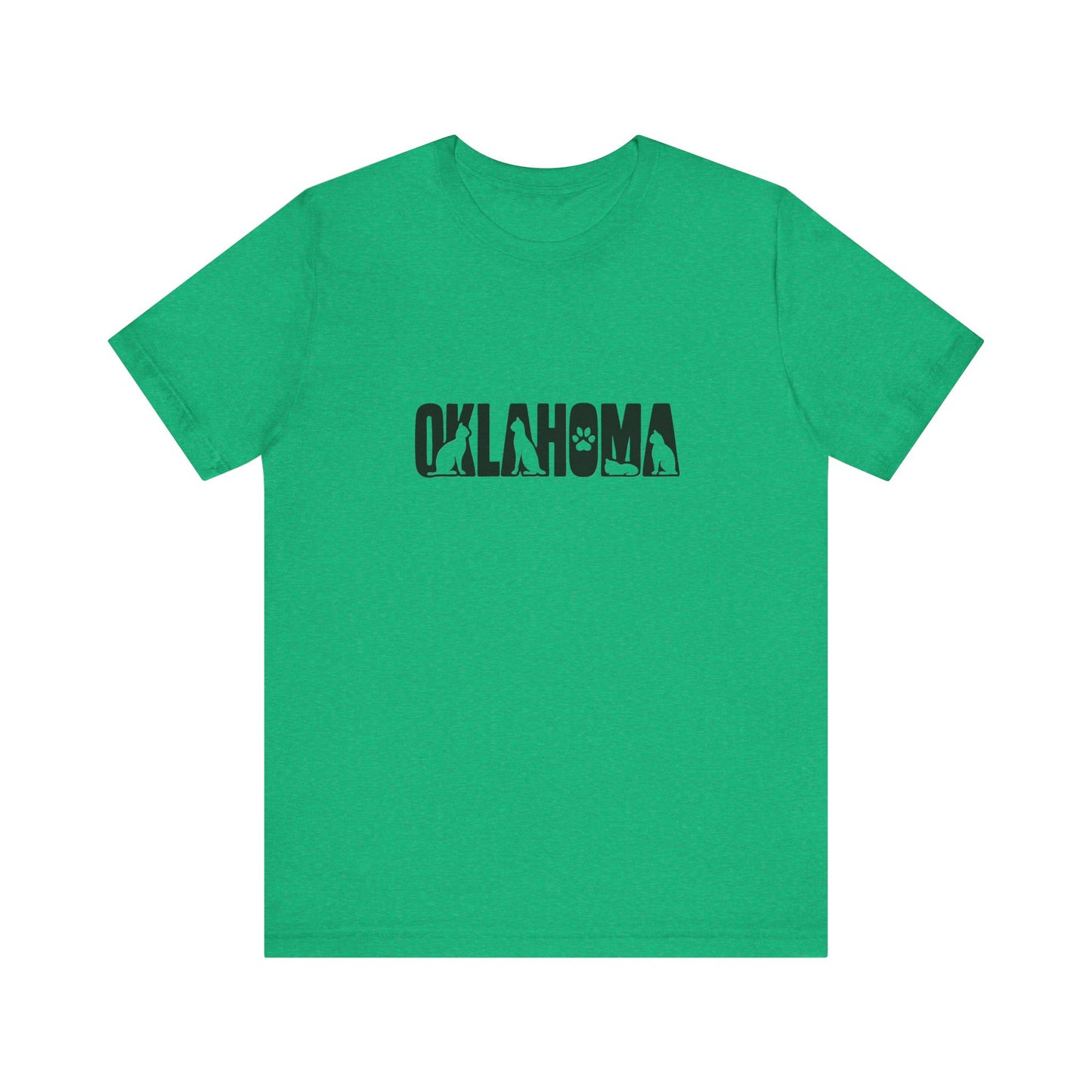 Oklahoma cat letters Unisex Jersey Short Sleeve Tee