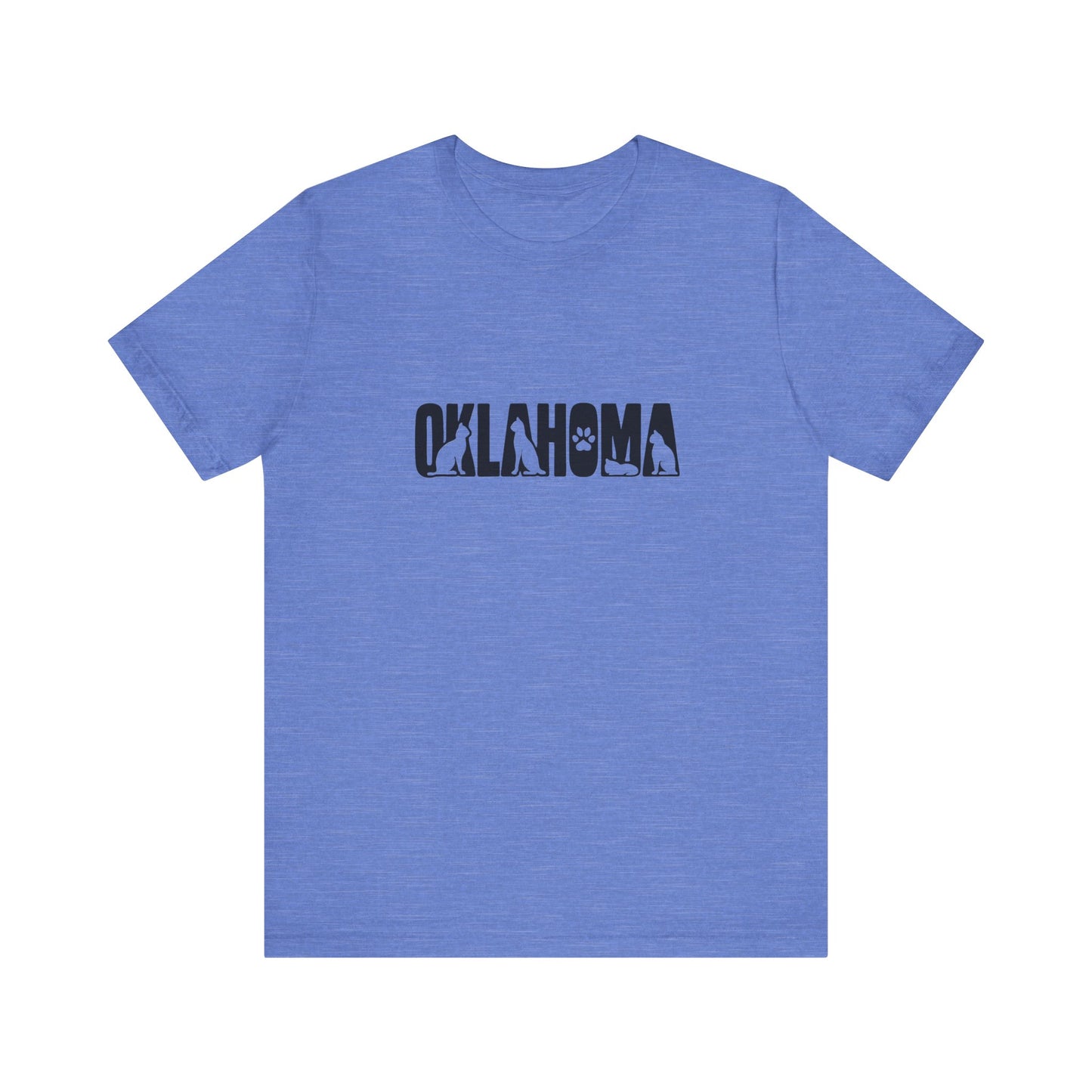 Oklahoma cat letters Unisex Jersey Short Sleeve Tee