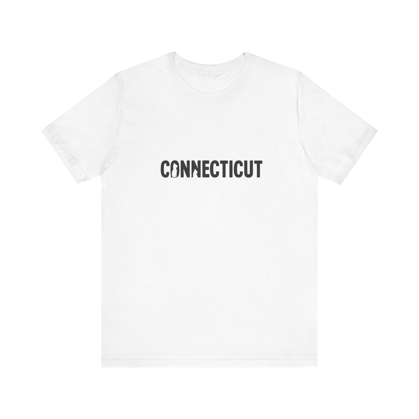 Connecticut cat letters Unisex Jersey Short Sleeve Tee