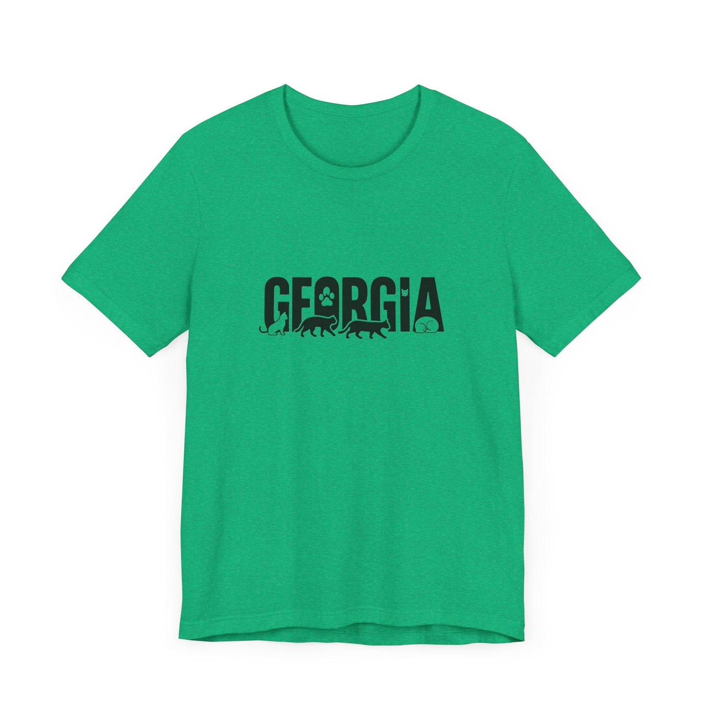 Georgia cat letters Unisex Jersey Short Sleeve Tee