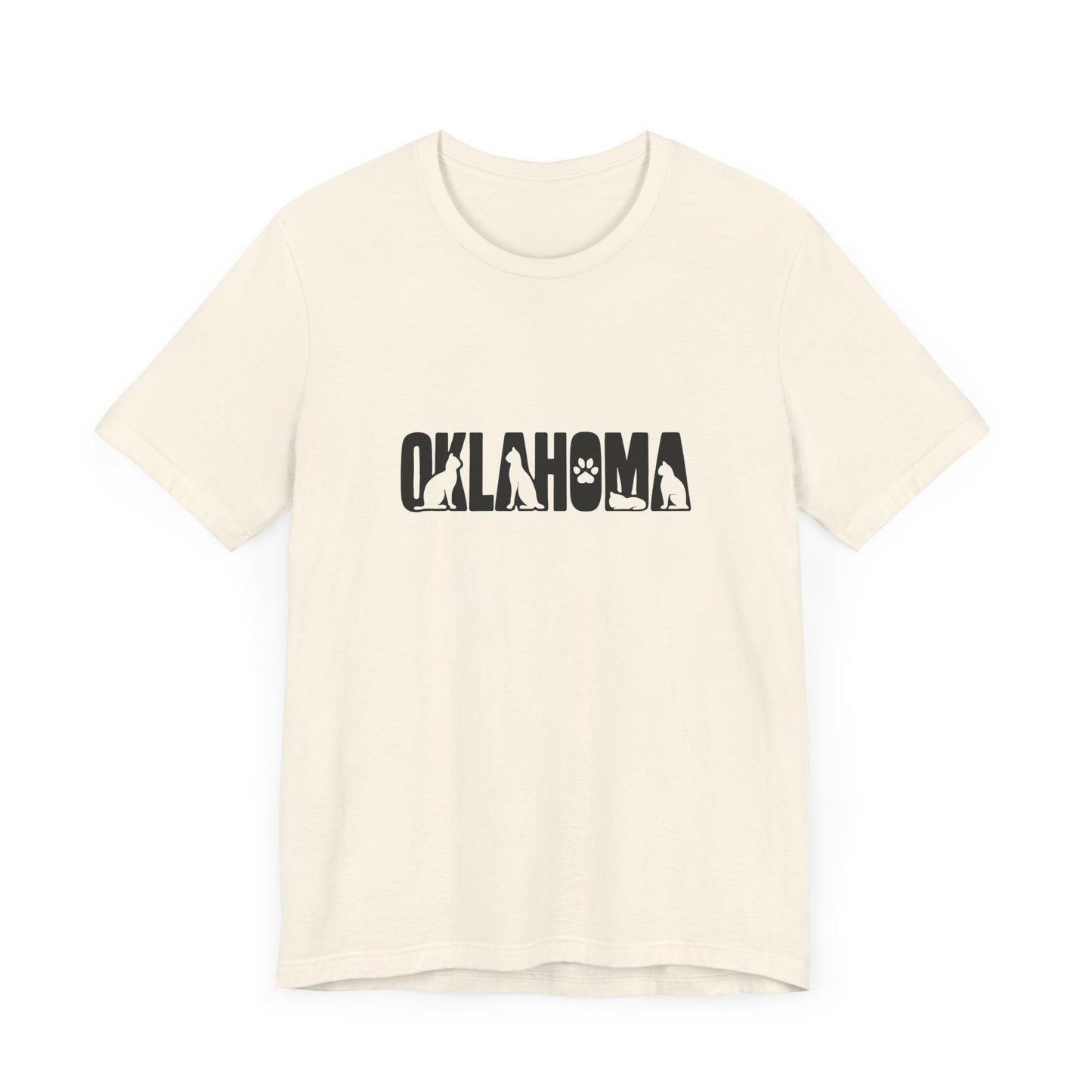 Oklahoma cat letters Unisex Jersey Short Sleeve Tee