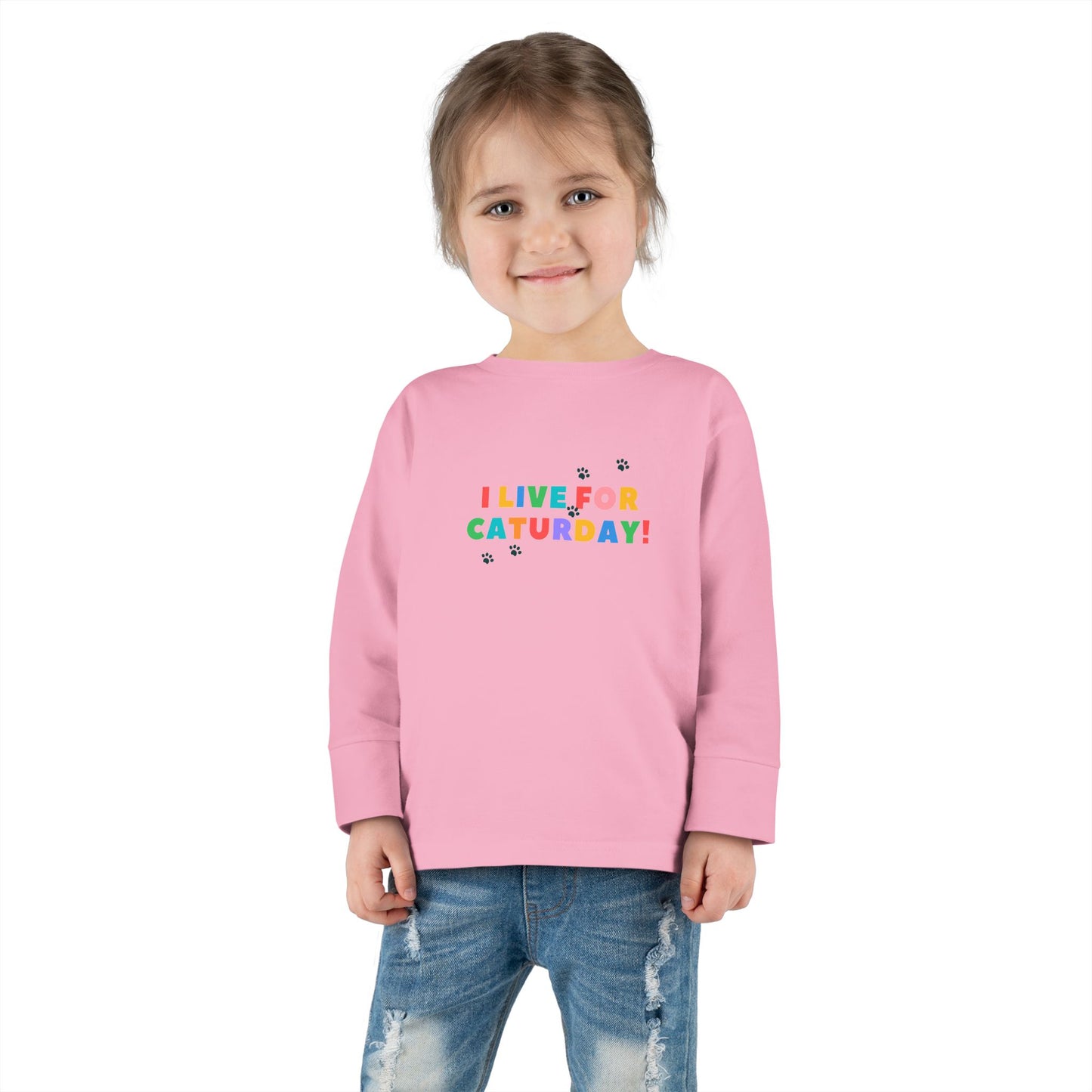 Caturday Toddler Long Sleeve Tee