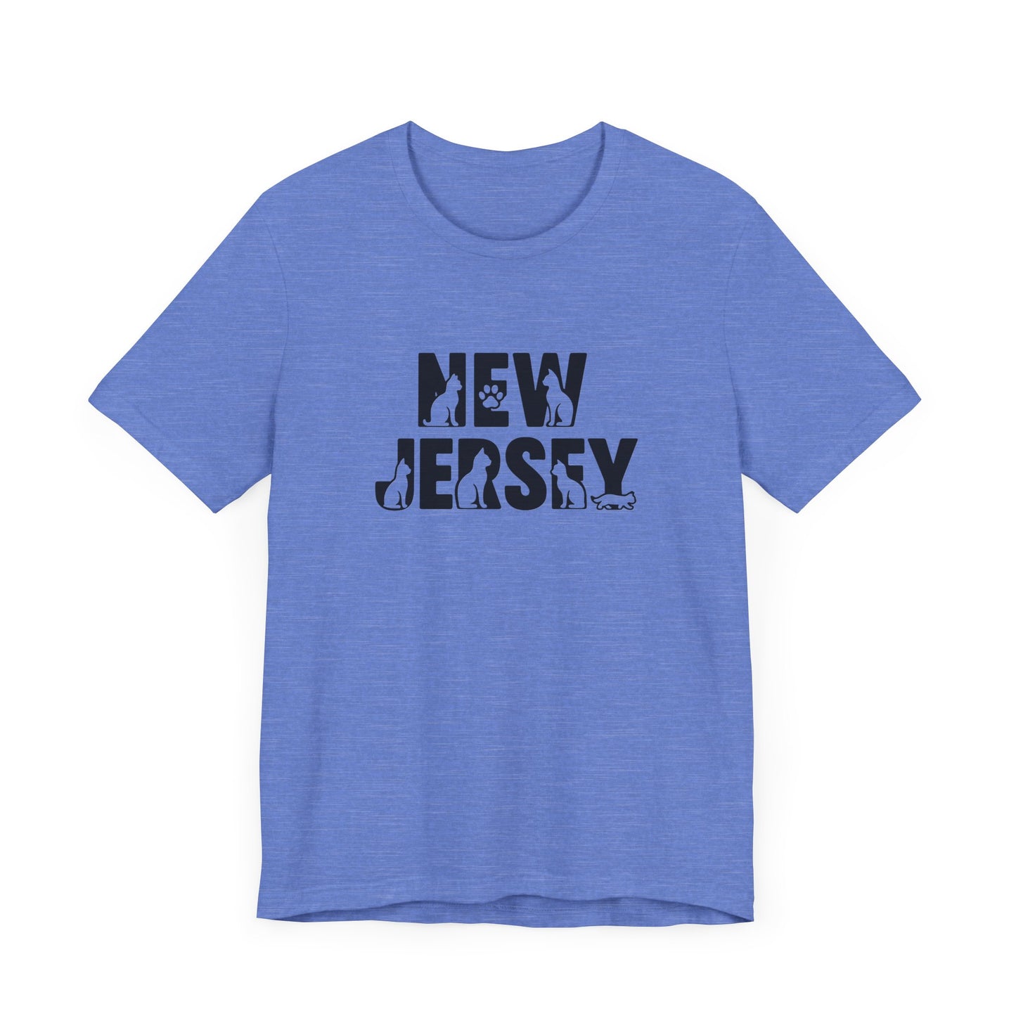 New Jersey cat letters Unisex Jersey Short Sleeve Tee