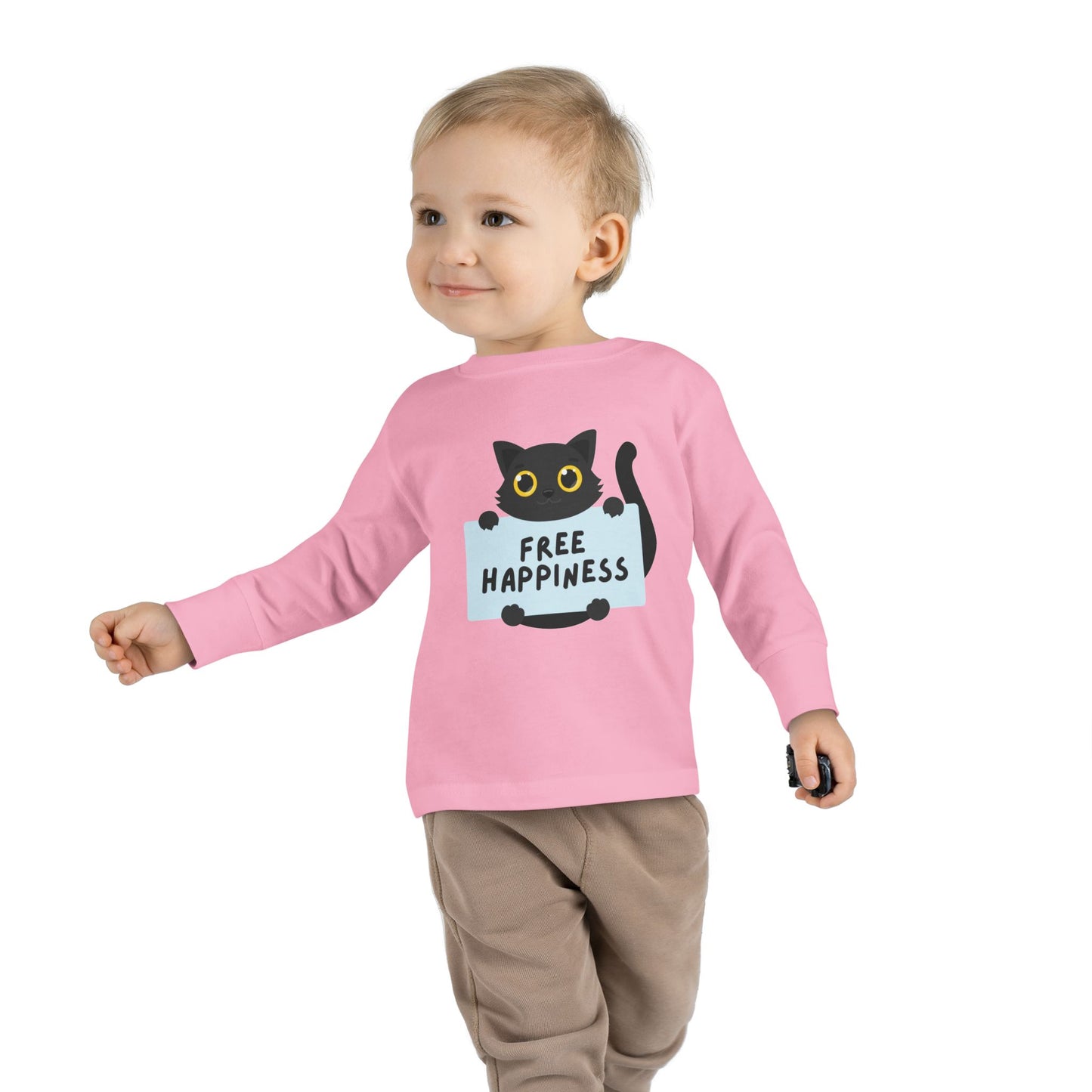 Free happiness Toddler Long Sleeve Tee