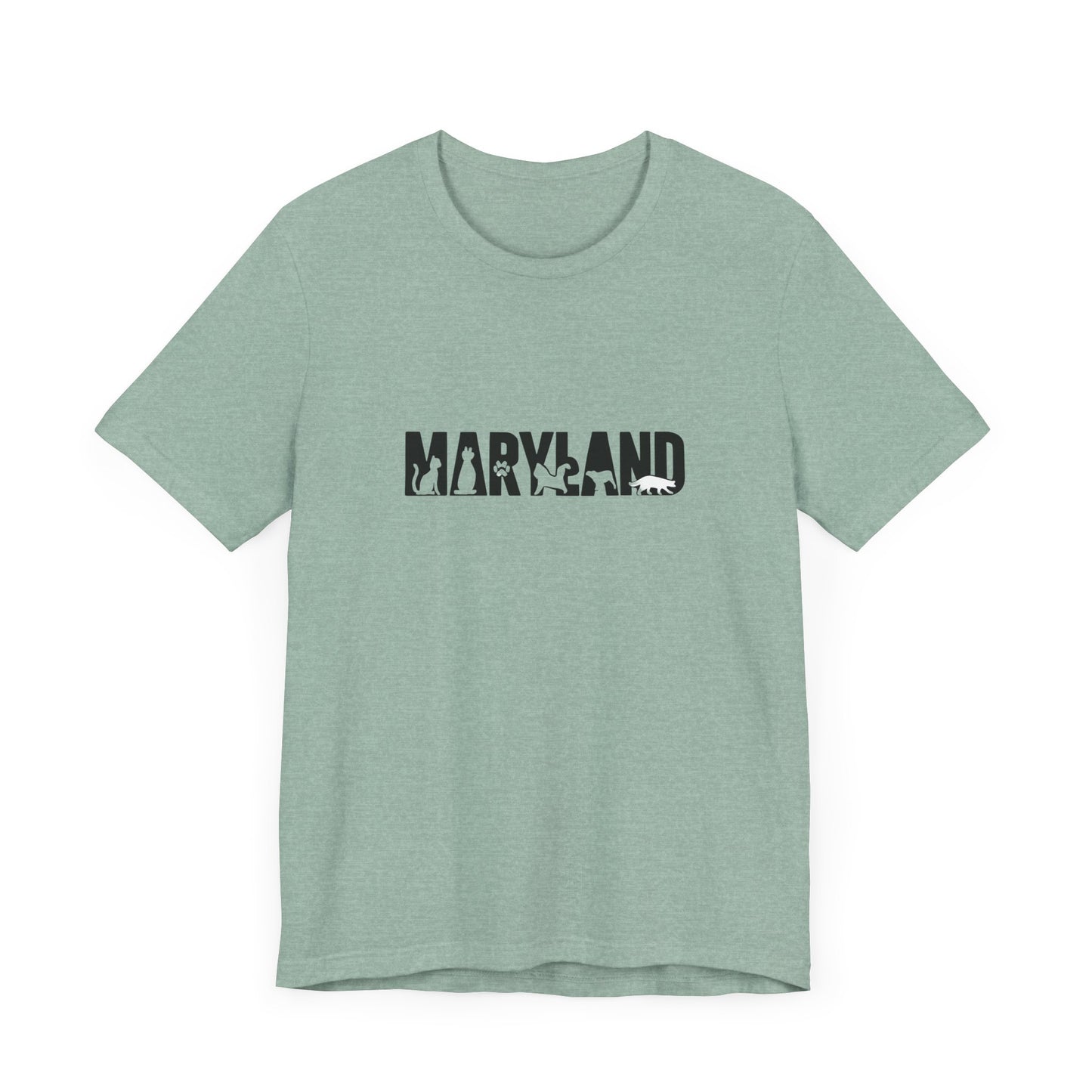 Maryland cat letters Unisex Jersey Short Sleeve Tee