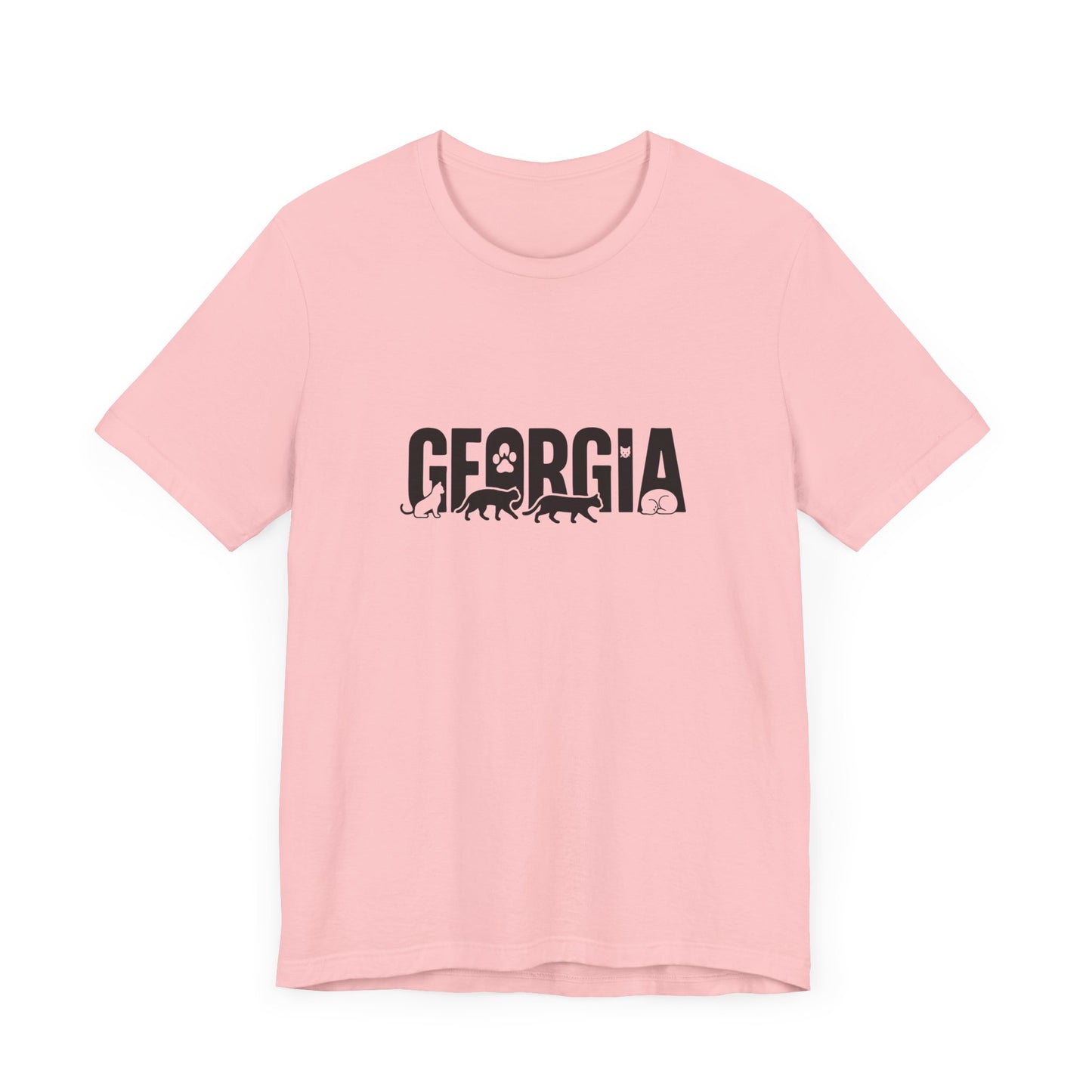 Georgia cat letters Unisex Jersey Short Sleeve Tee