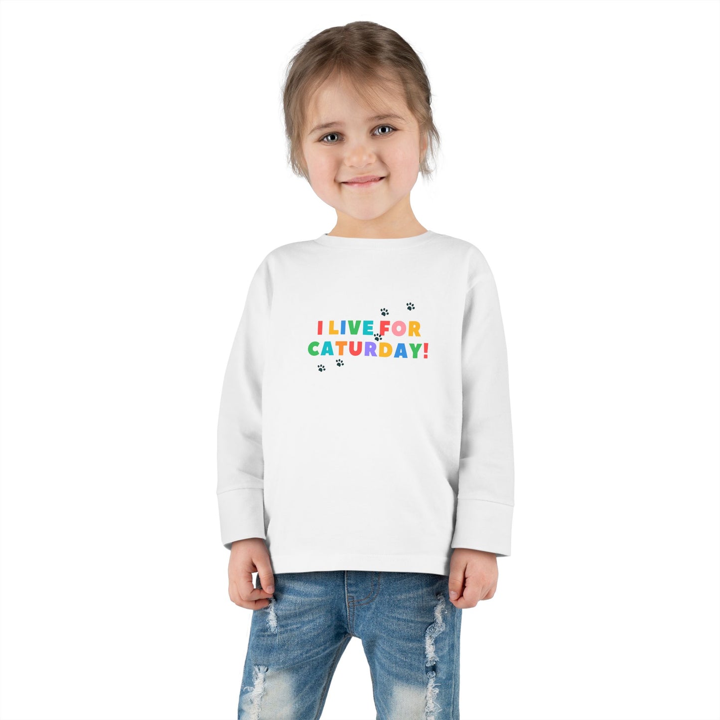 Caturday Toddler Long Sleeve Tee