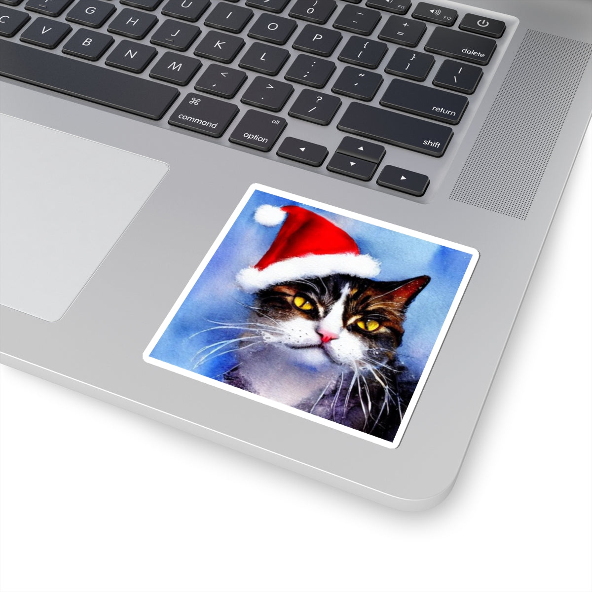 Christmas cat a627 - Laptop Decal