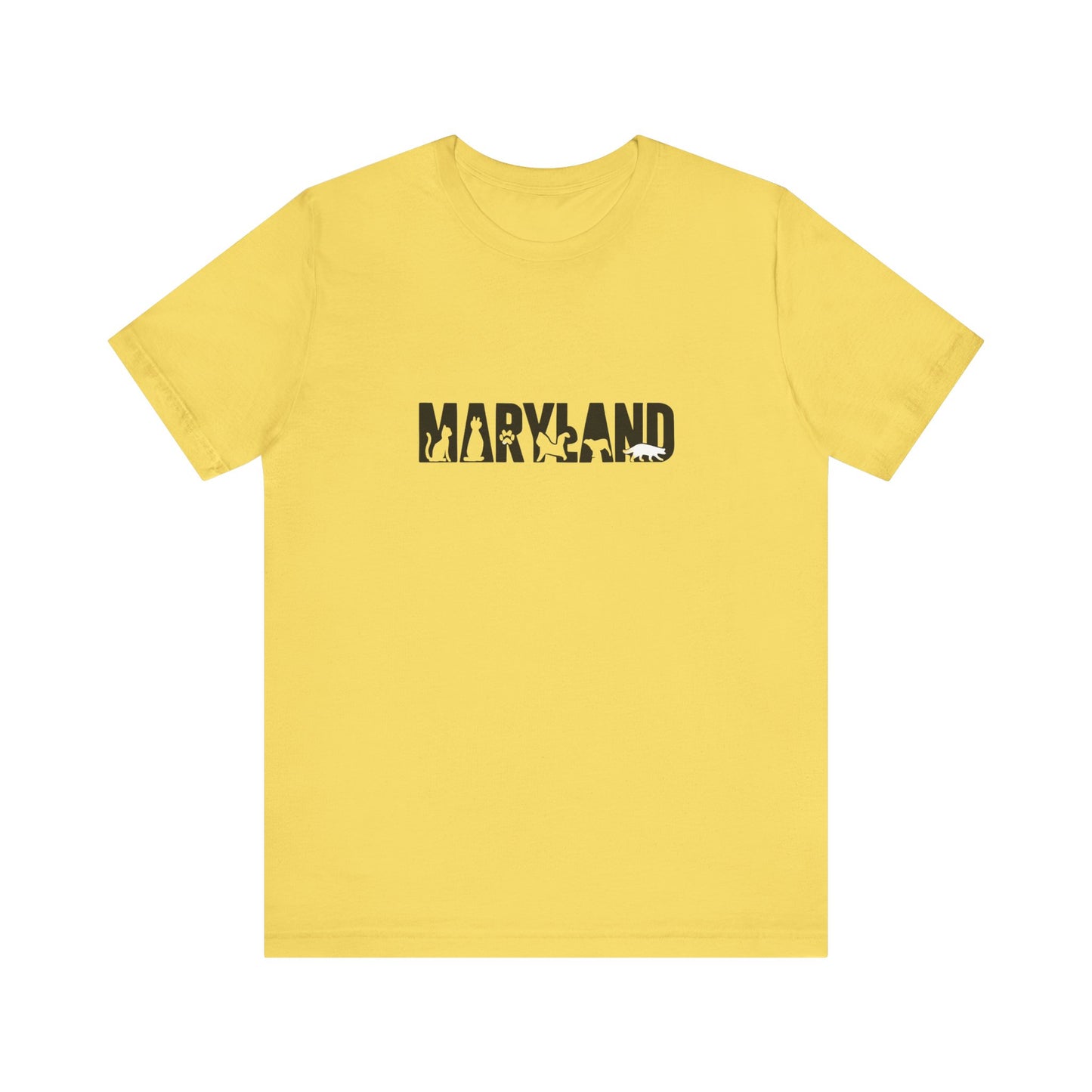Maryland cat letters Unisex Jersey Short Sleeve Tee