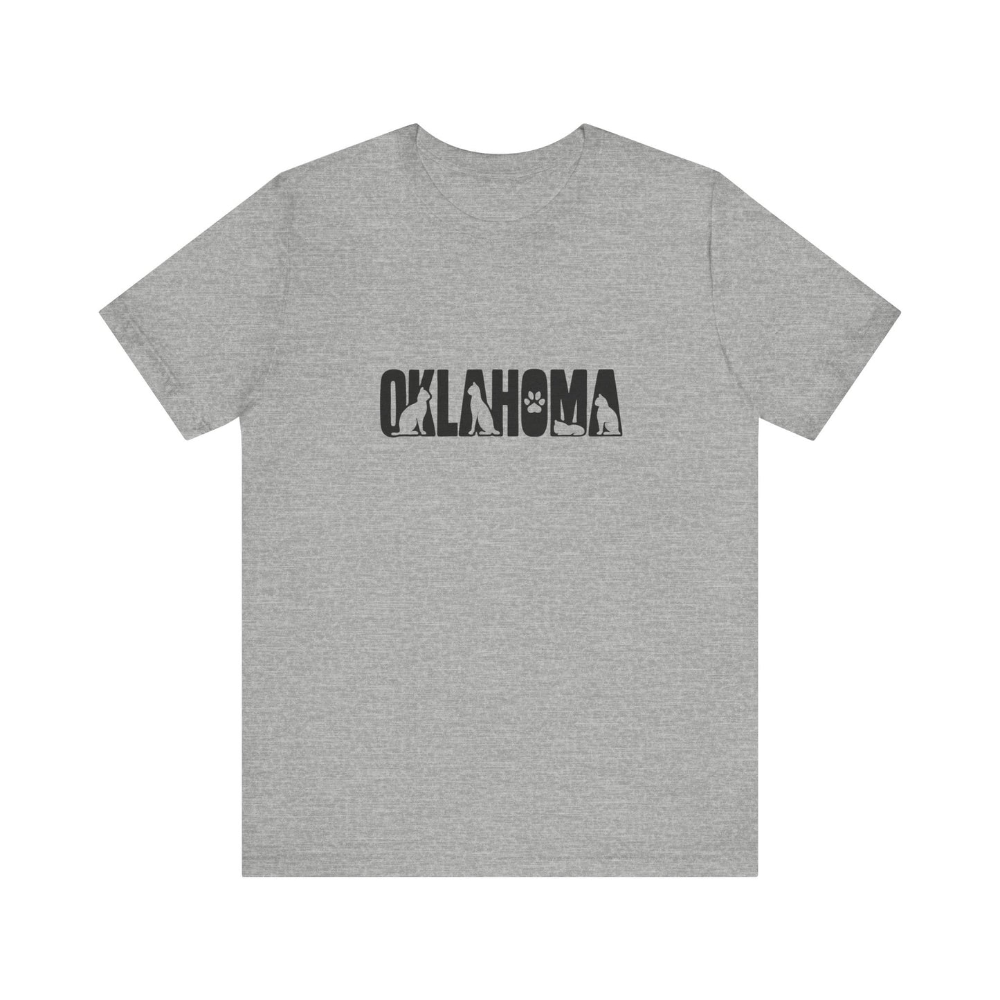 Oklahoma cat letters Unisex Jersey Short Sleeve Tee