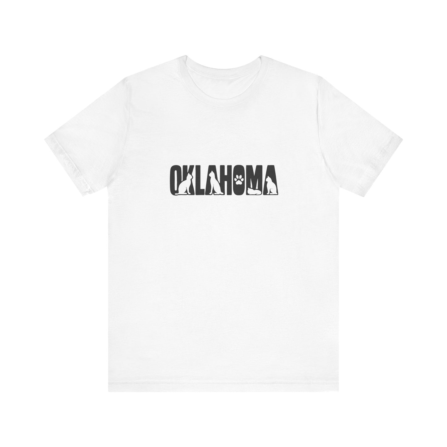 Oklahoma cat letters Unisex Jersey Short Sleeve Tee