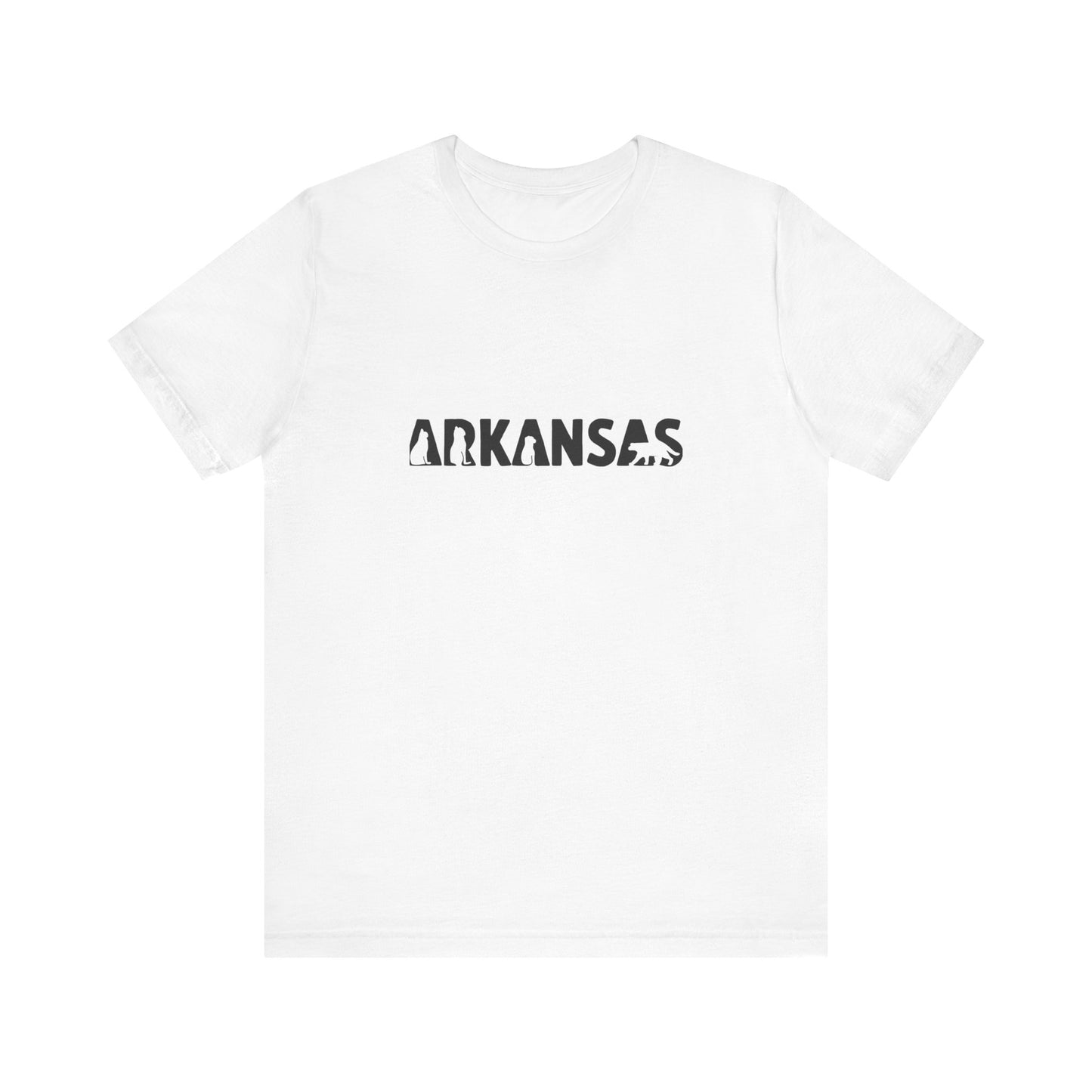 Arkansas cat letters Unisex Jersey Short Sleeve Tee