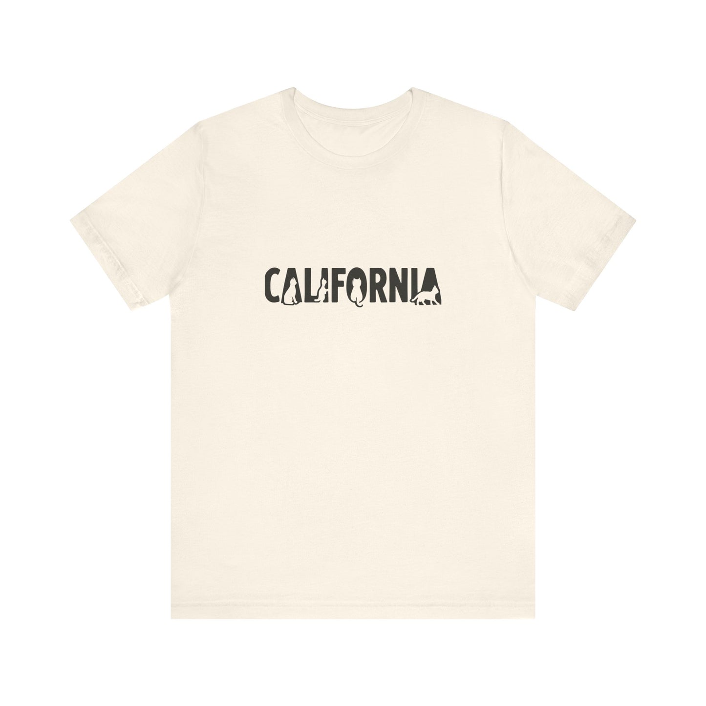 California cat letters Unisex Jersey Short Sleeve Tee