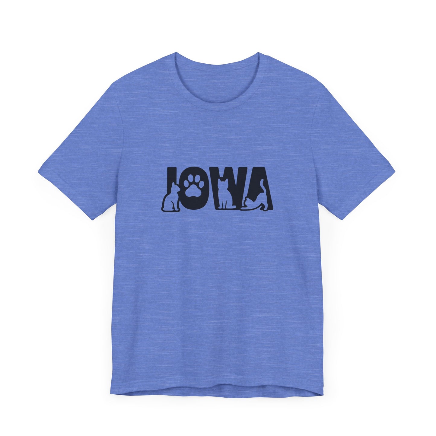 Iowa cat letters Unisex Jersey Short Sleeve Tee
