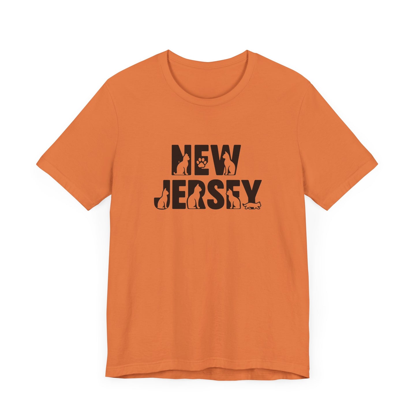 New Jersey cat letters Unisex Jersey Short Sleeve Tee