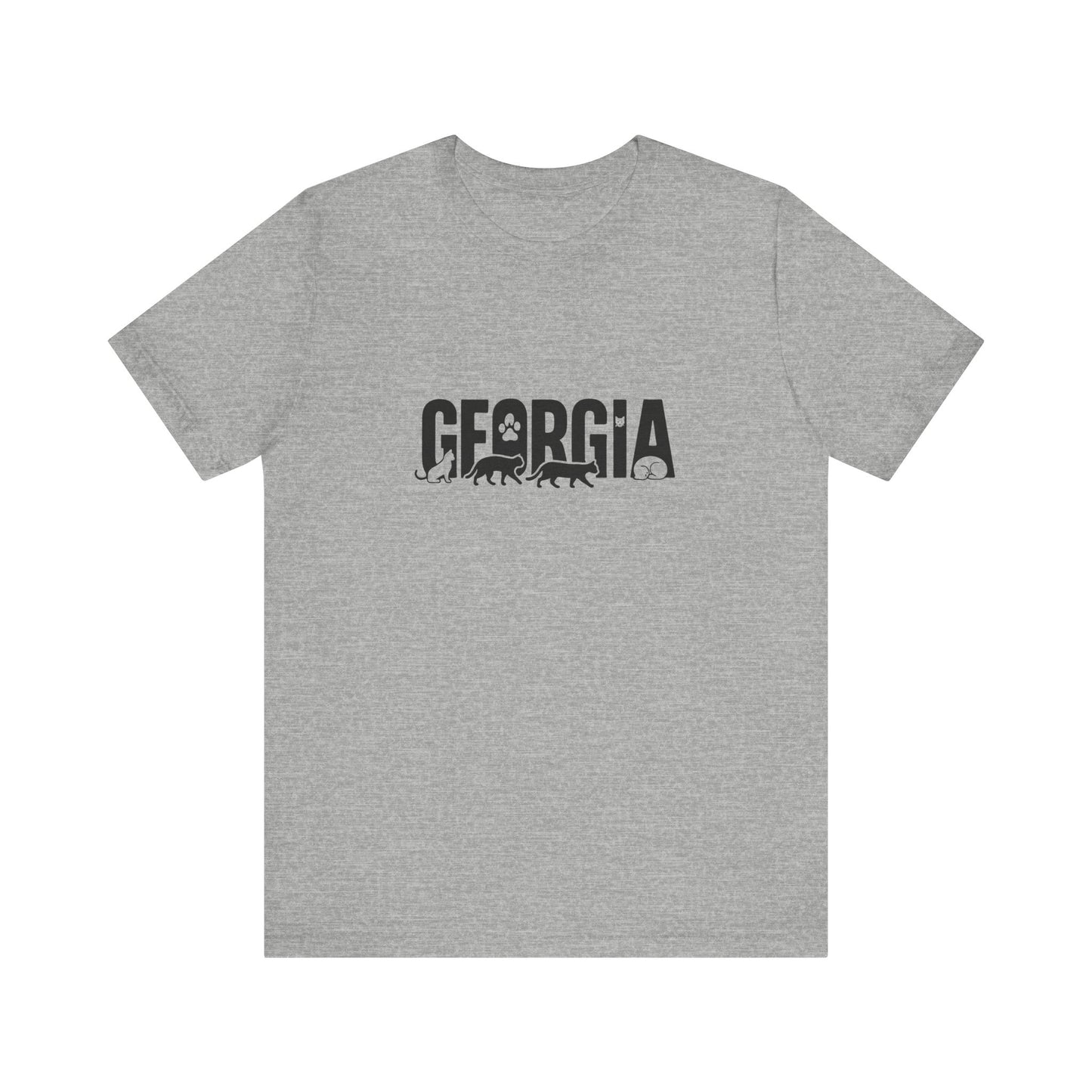 Georgia cat letters Unisex Jersey Short Sleeve Tee