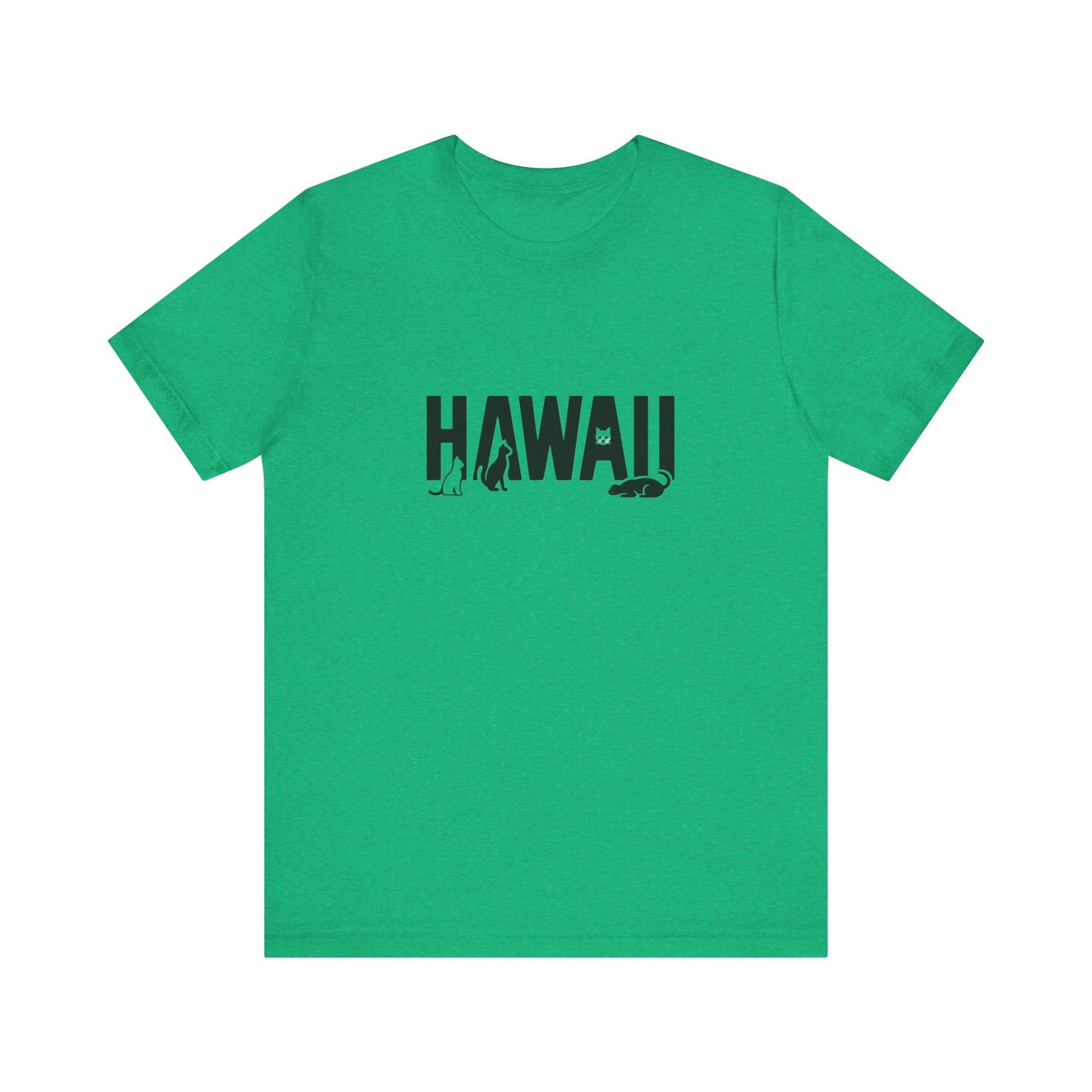 Hawaii cat letters Unisex Jersey Short Sleeve Tee