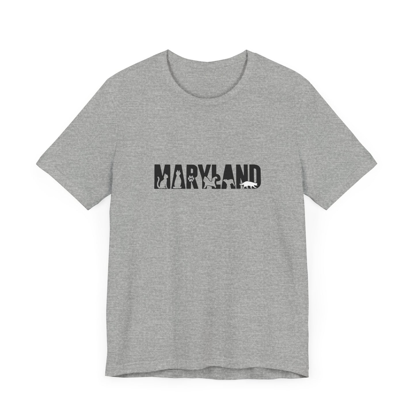 Maryland cat letters Unisex Jersey Short Sleeve Tee