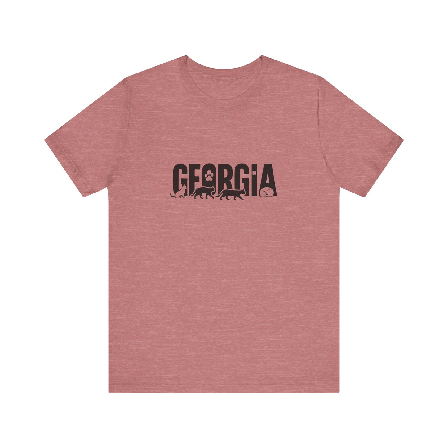 Georgia cat letters Unisex Jersey Short Sleeve Tee