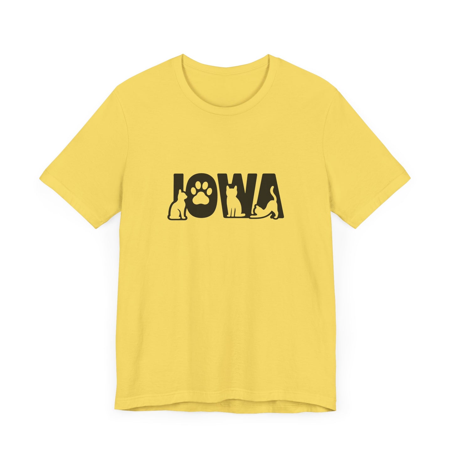 Iowa cat letters Unisex Jersey Short Sleeve Tee