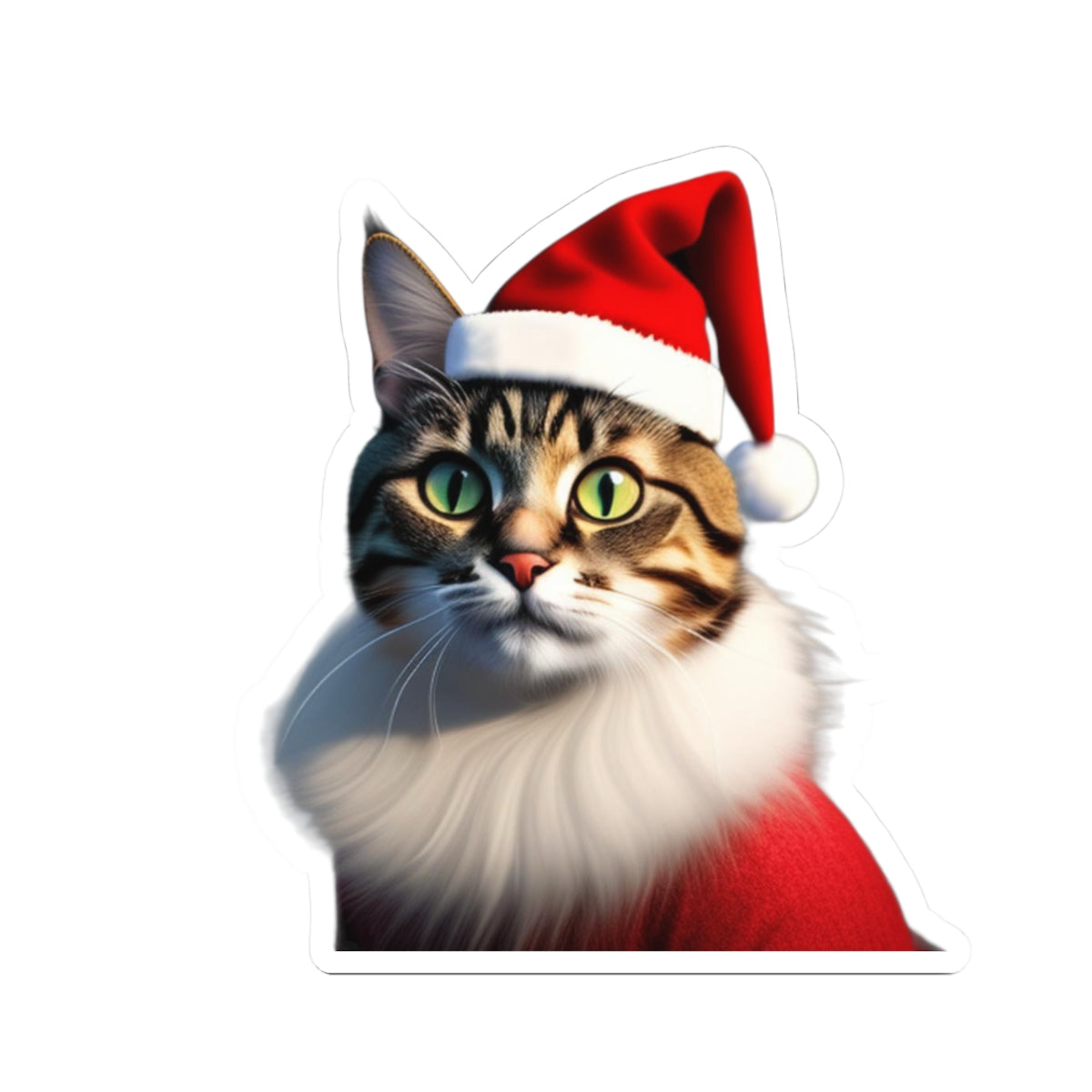 Christmas cat a523 - Laptop Decal
