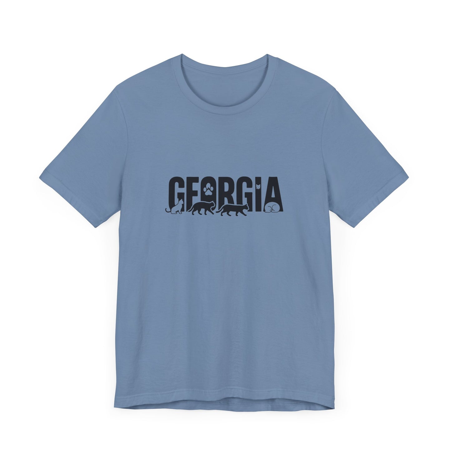 Georgia cat letters Unisex Jersey Short Sleeve Tee