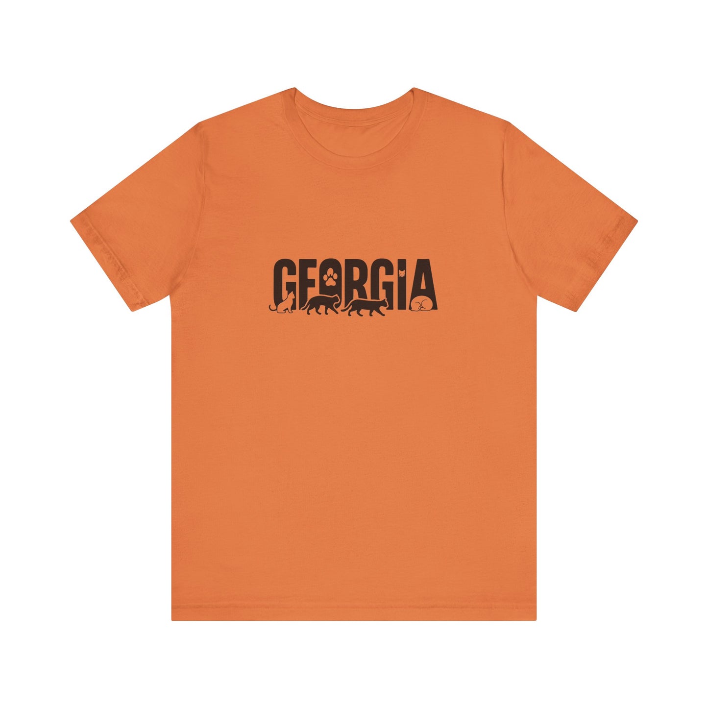 Georgia cat letters Unisex Jersey Short Sleeve Tee