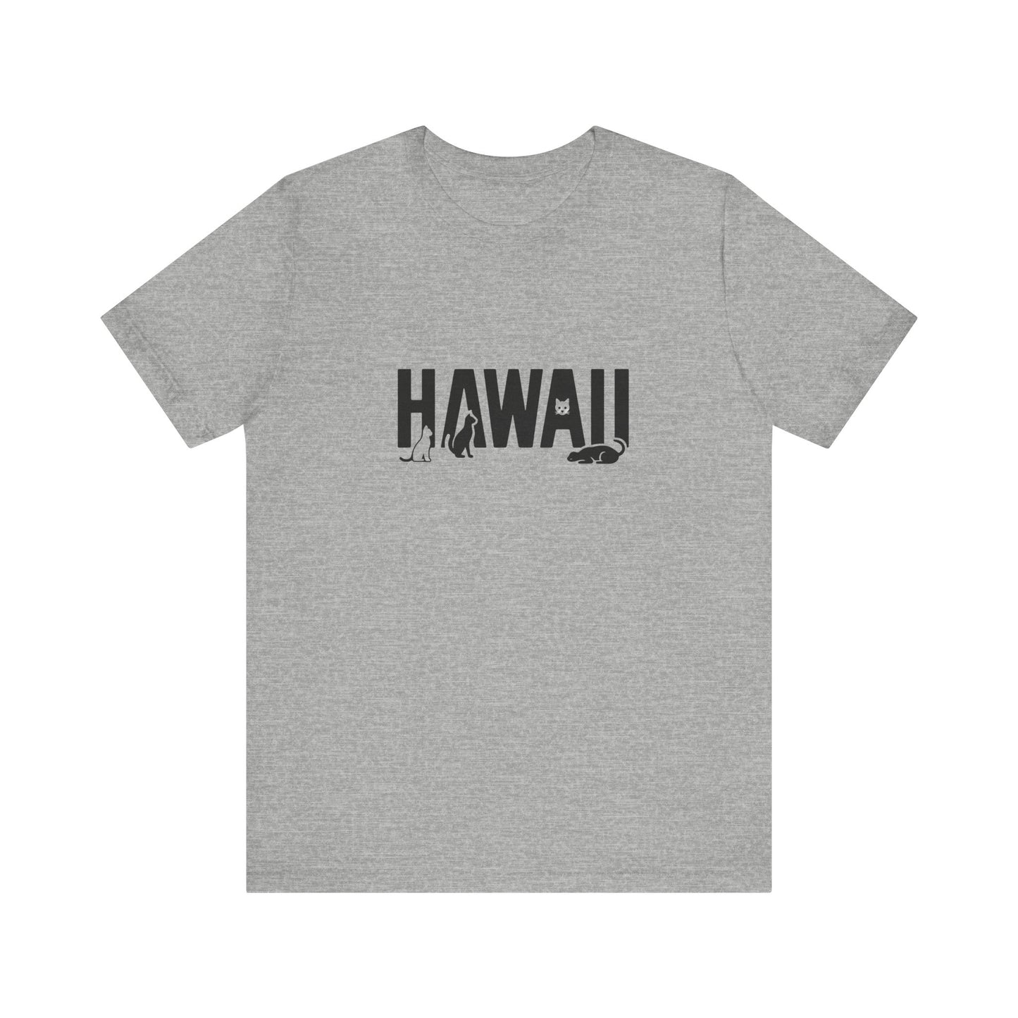 Hawaii cat letters Unisex Jersey Short Sleeve Tee