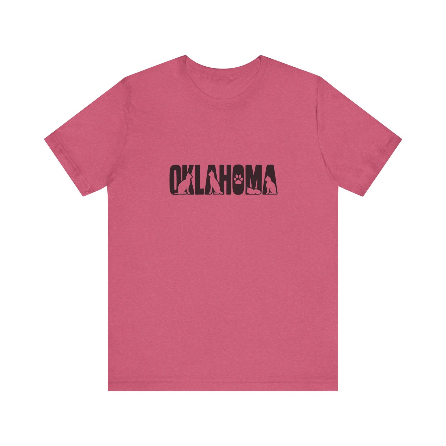Oklahoma cat letters Unisex Jersey Short Sleeve Tee