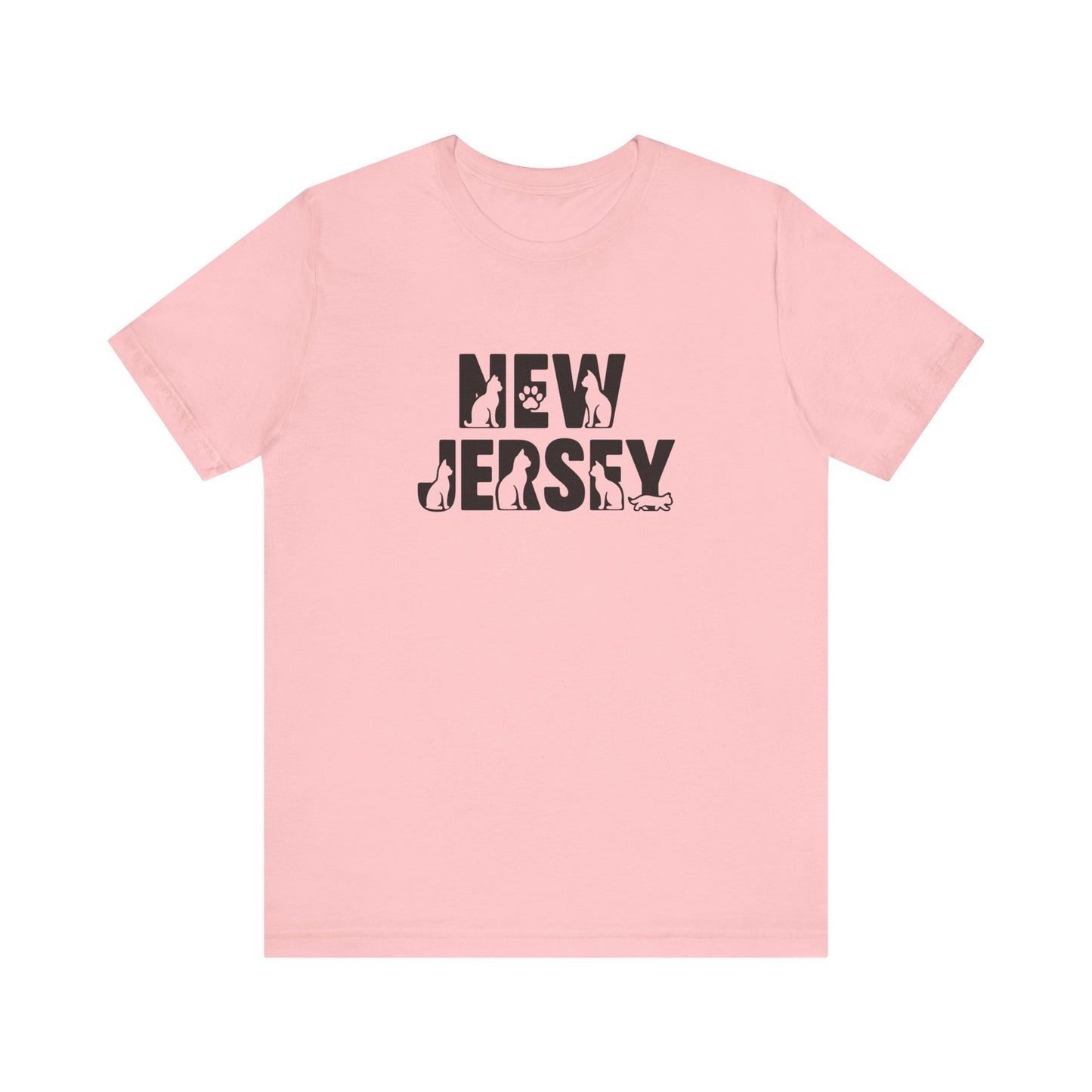 New Jersey cat letters Unisex Jersey Short Sleeve Tee
