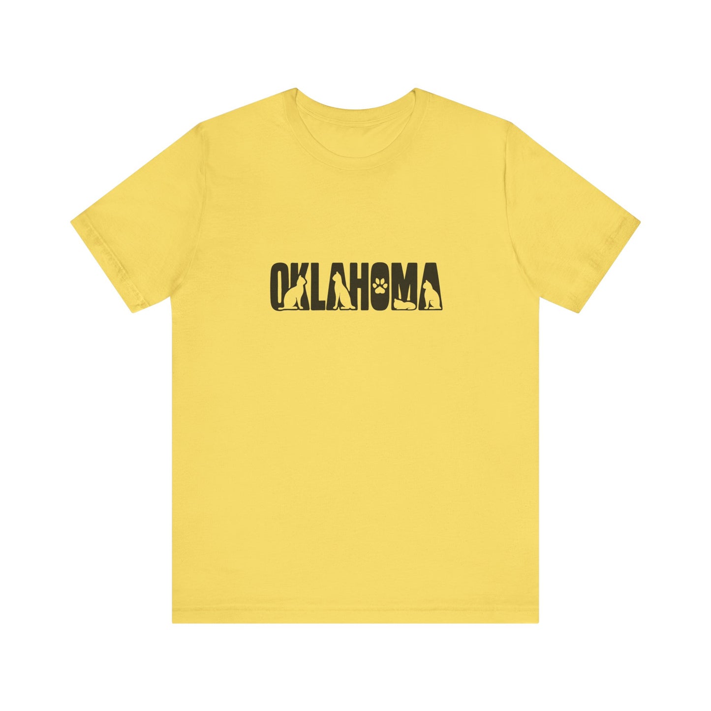 Oklahoma cat letters Unisex Jersey Short Sleeve Tee