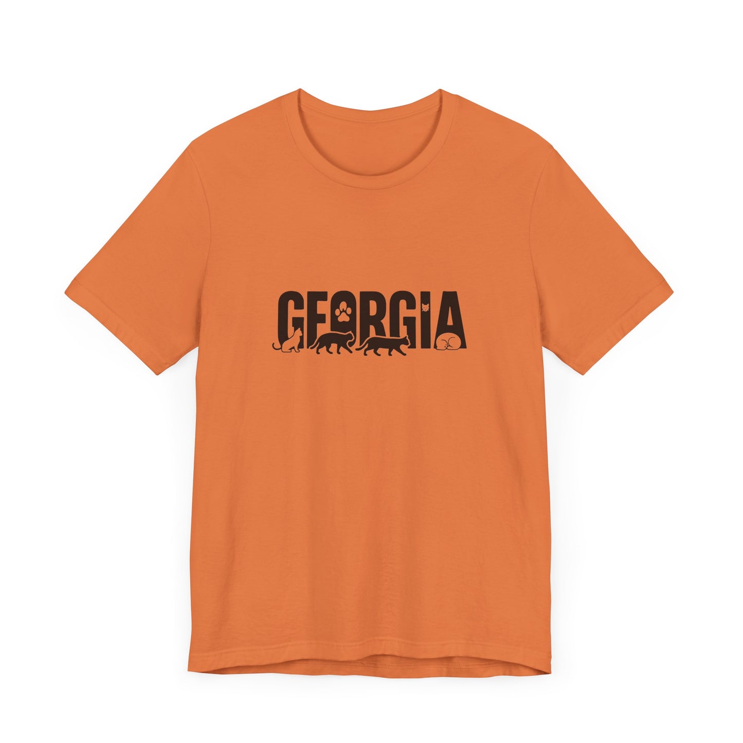 Georgia cat letters Unisex Jersey Short Sleeve Tee