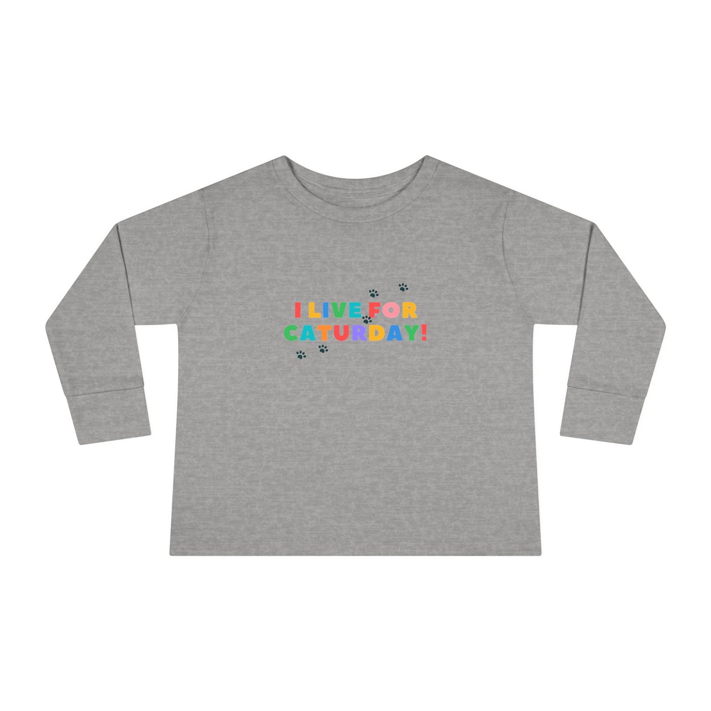 Caturday Toddler Long Sleeve Tee