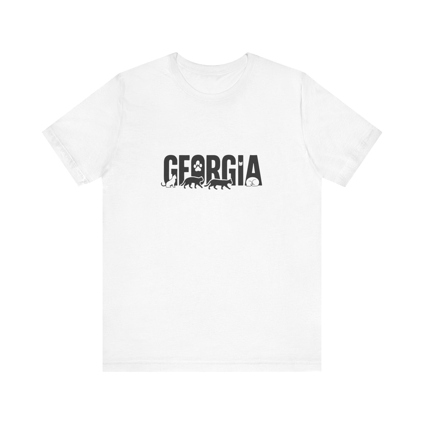 Georgia cat letters Unisex Jersey Short Sleeve Tee