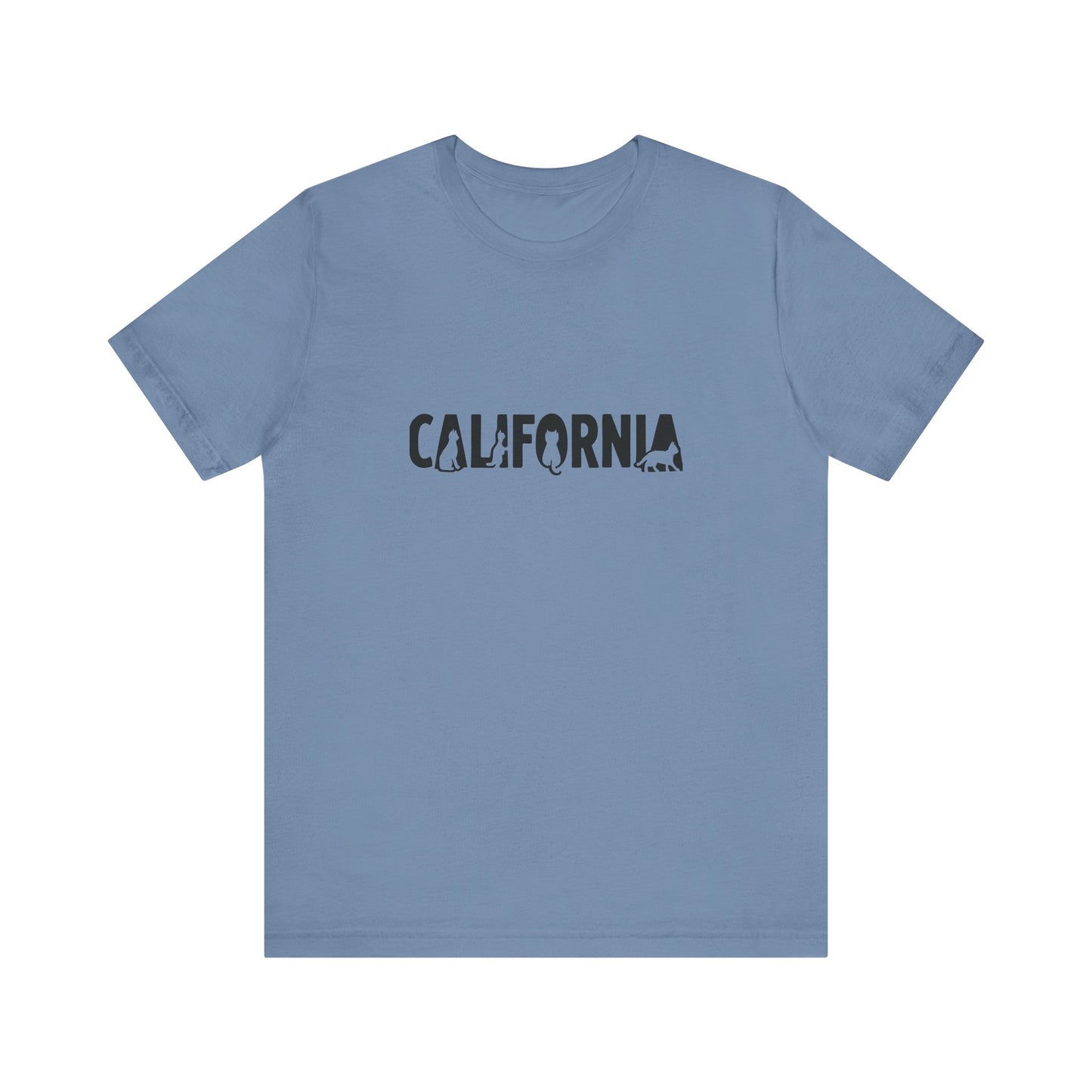 California cat letters Unisex Jersey Short Sleeve Tee