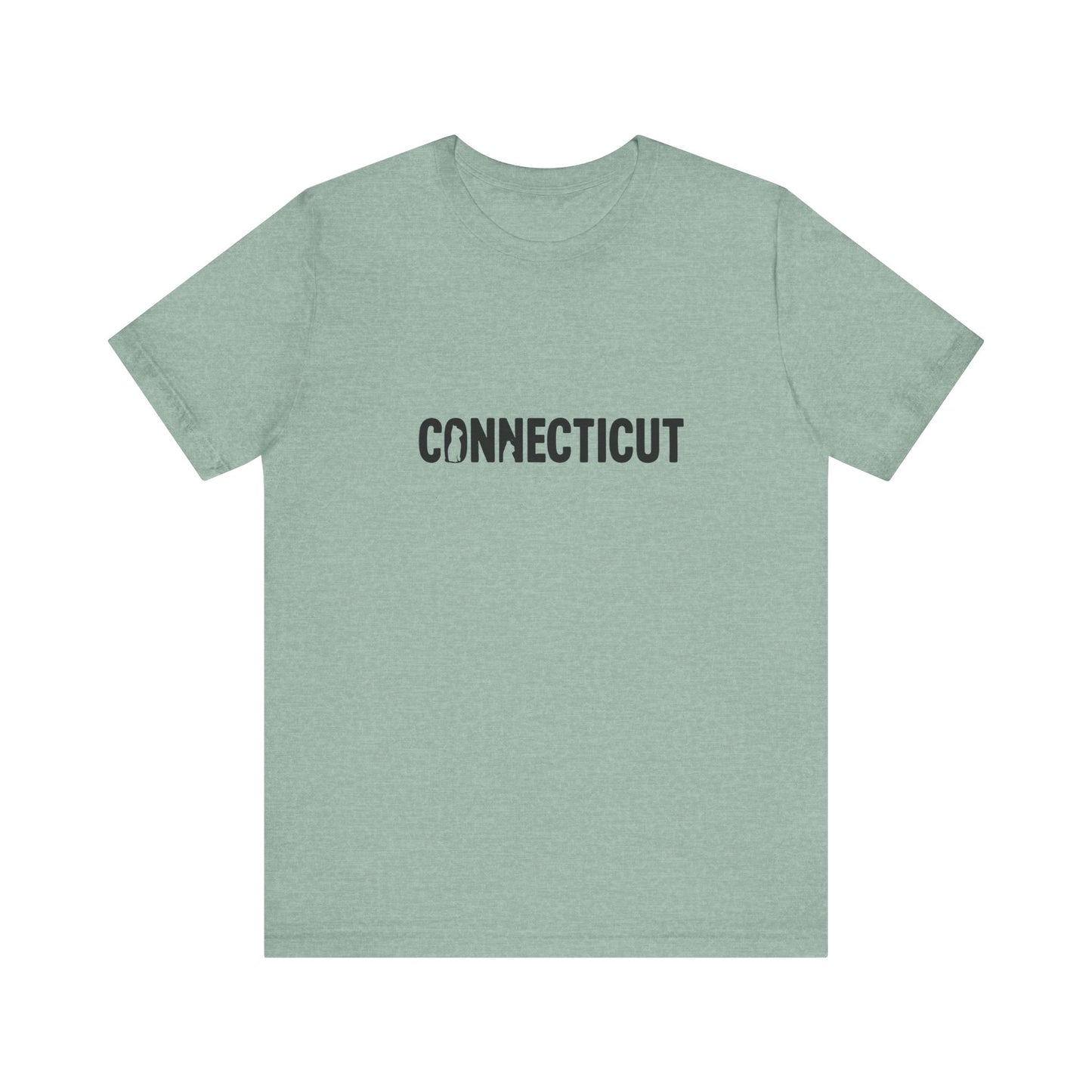 Connecticut cat letters Unisex Jersey Short Sleeve Tee