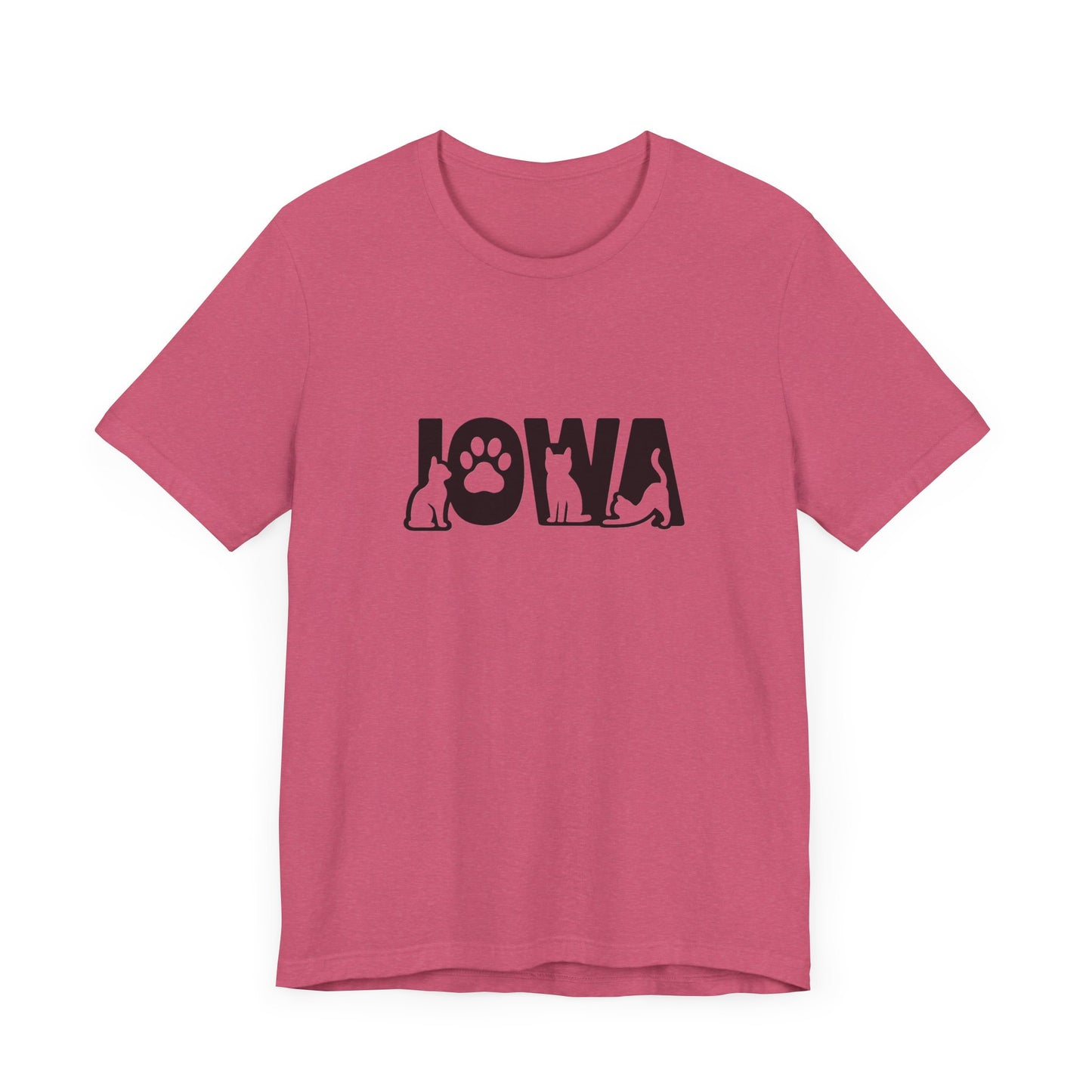 Iowa cat letters Unisex Jersey Short Sleeve Tee