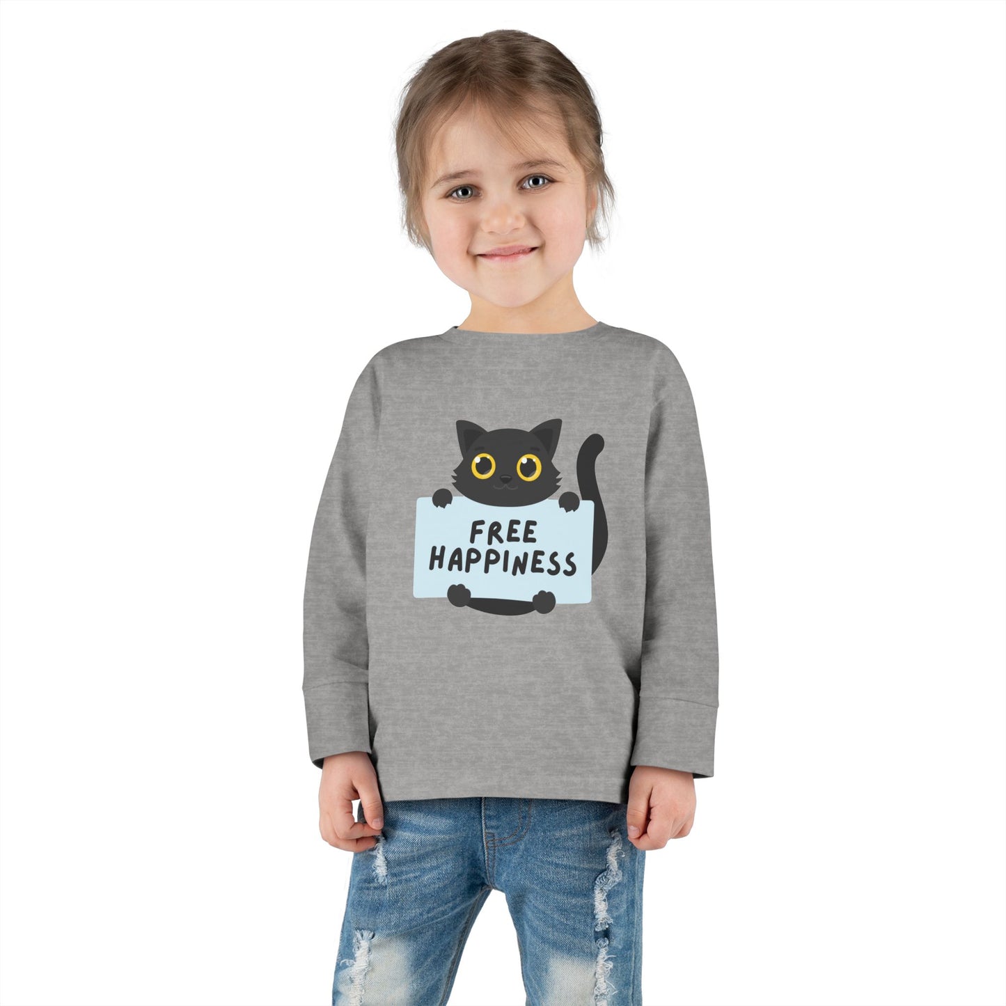 Free happiness Toddler Long Sleeve Tee