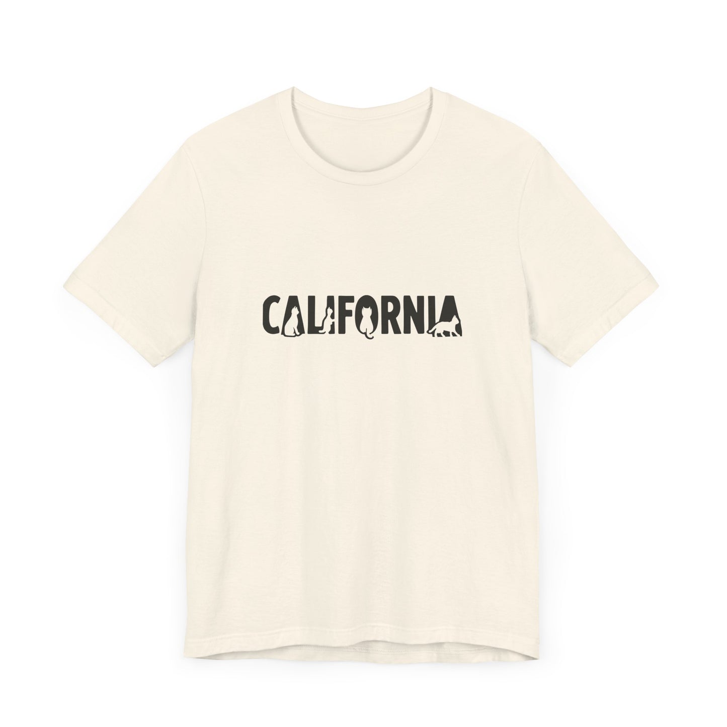 California cat letters Unisex Jersey Short Sleeve Tee