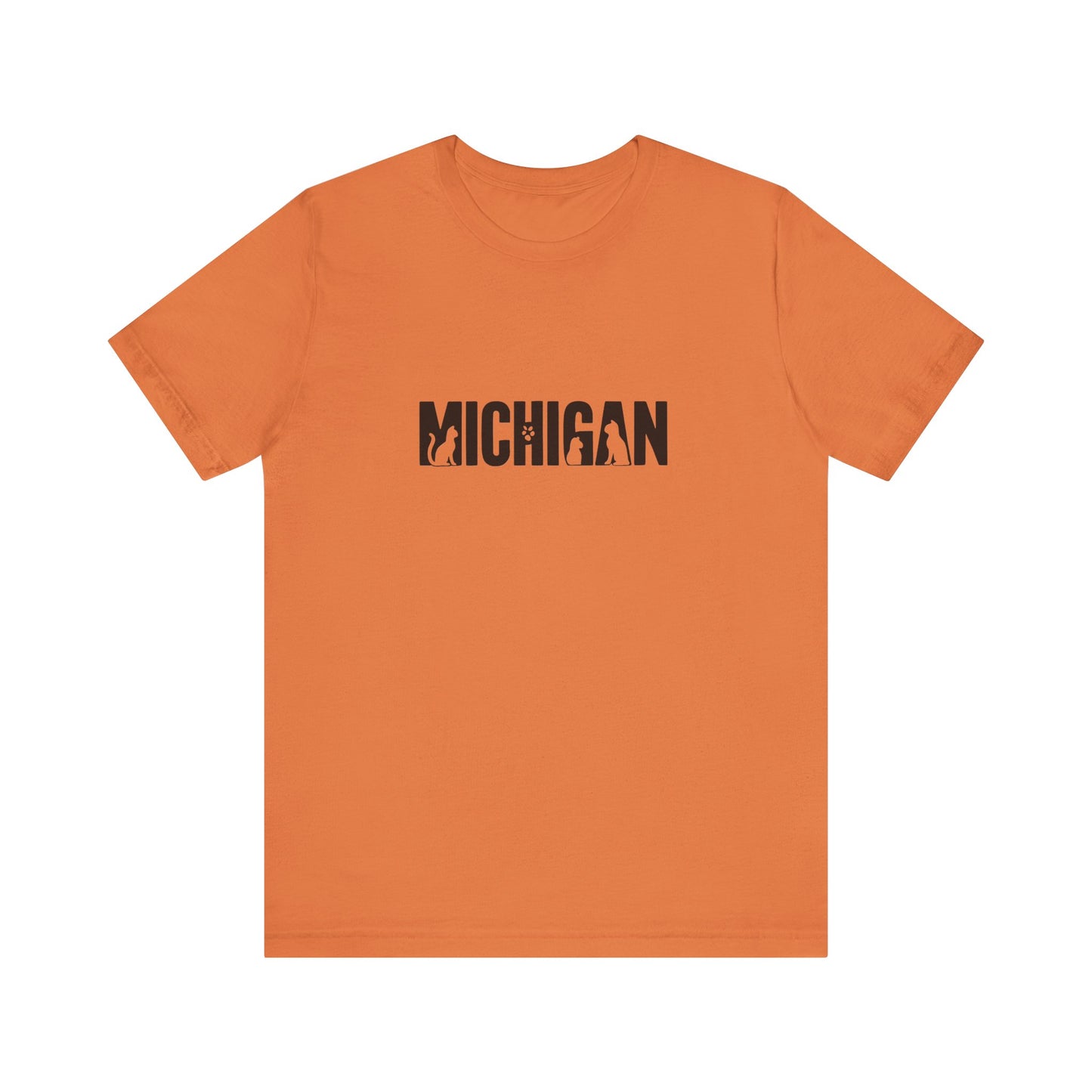 Michigan cat letters Unisex Jersey Short Sleeve Tee