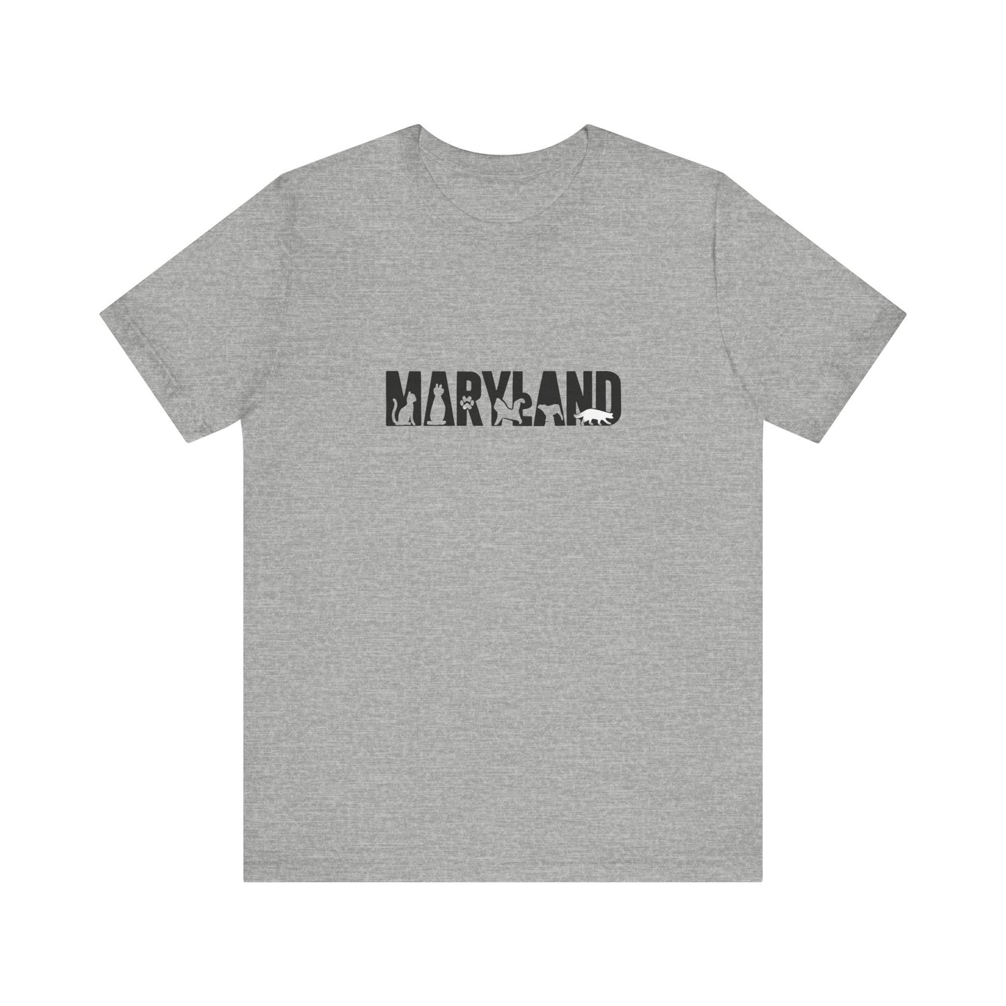 Maryland cat letters Unisex Jersey Short Sleeve Tee