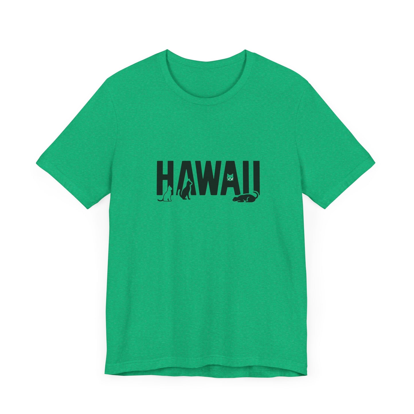 Hawaii cat letters Unisex Jersey Short Sleeve Tee