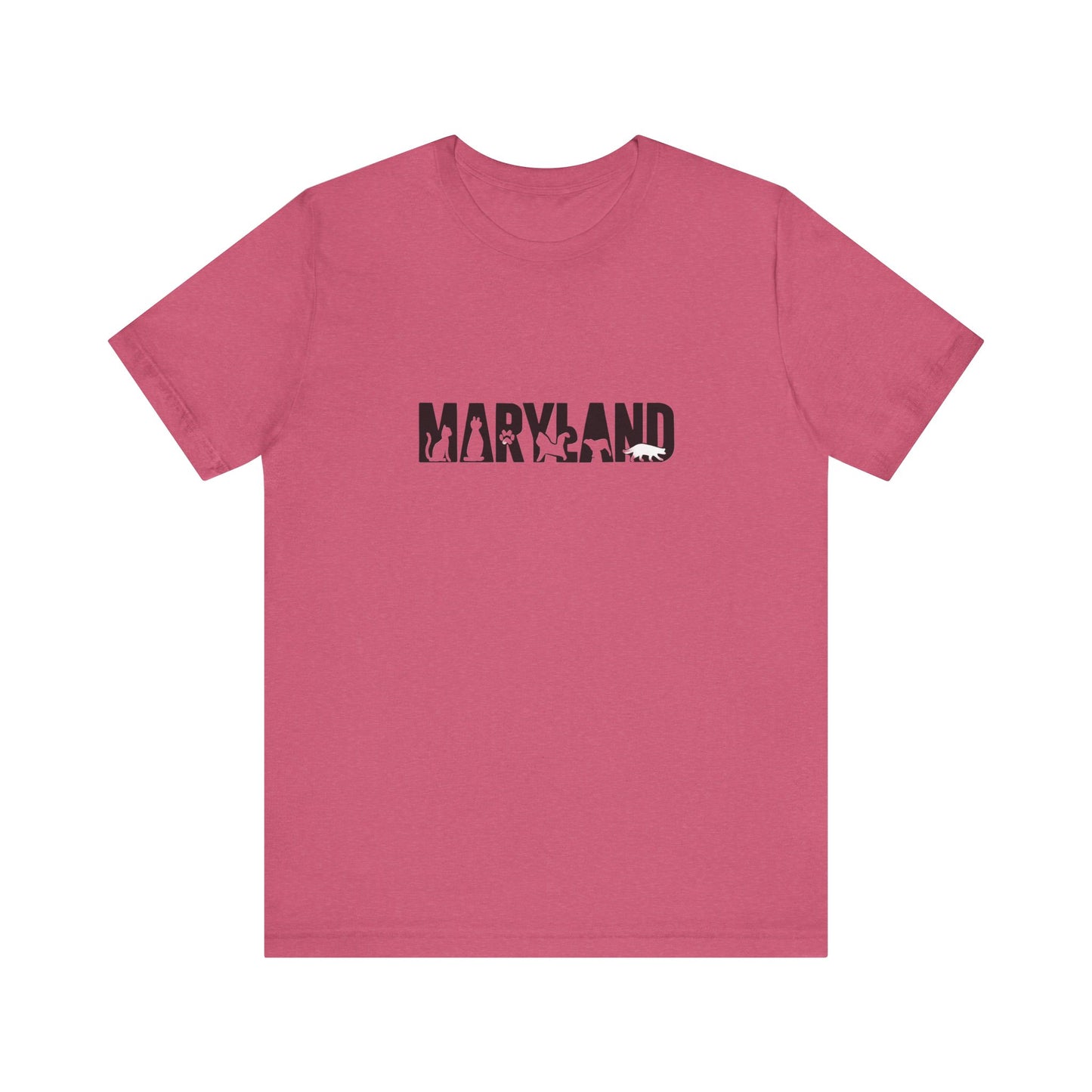 Maryland cat letters Unisex Jersey Short Sleeve Tee