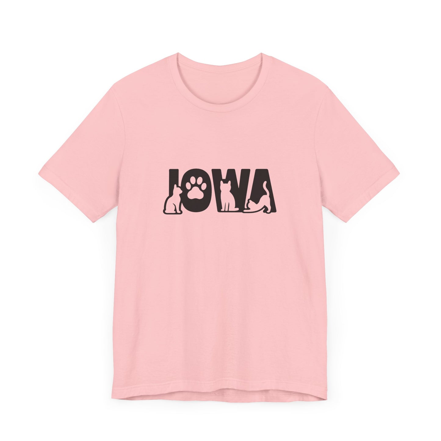 Iowa cat letters Unisex Jersey Short Sleeve Tee