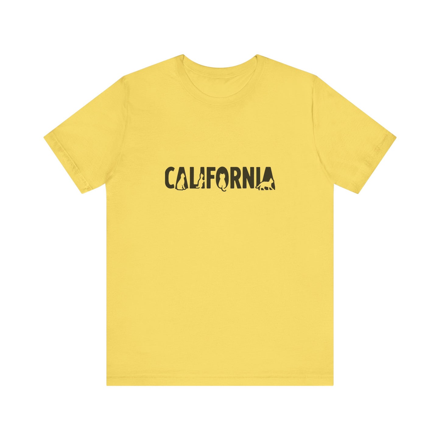 California cat letters Unisex Jersey Short Sleeve Tee