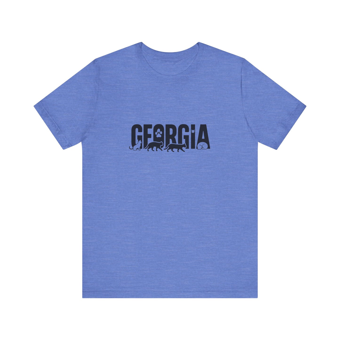 Georgia cat letters Unisex Jersey Short Sleeve Tee