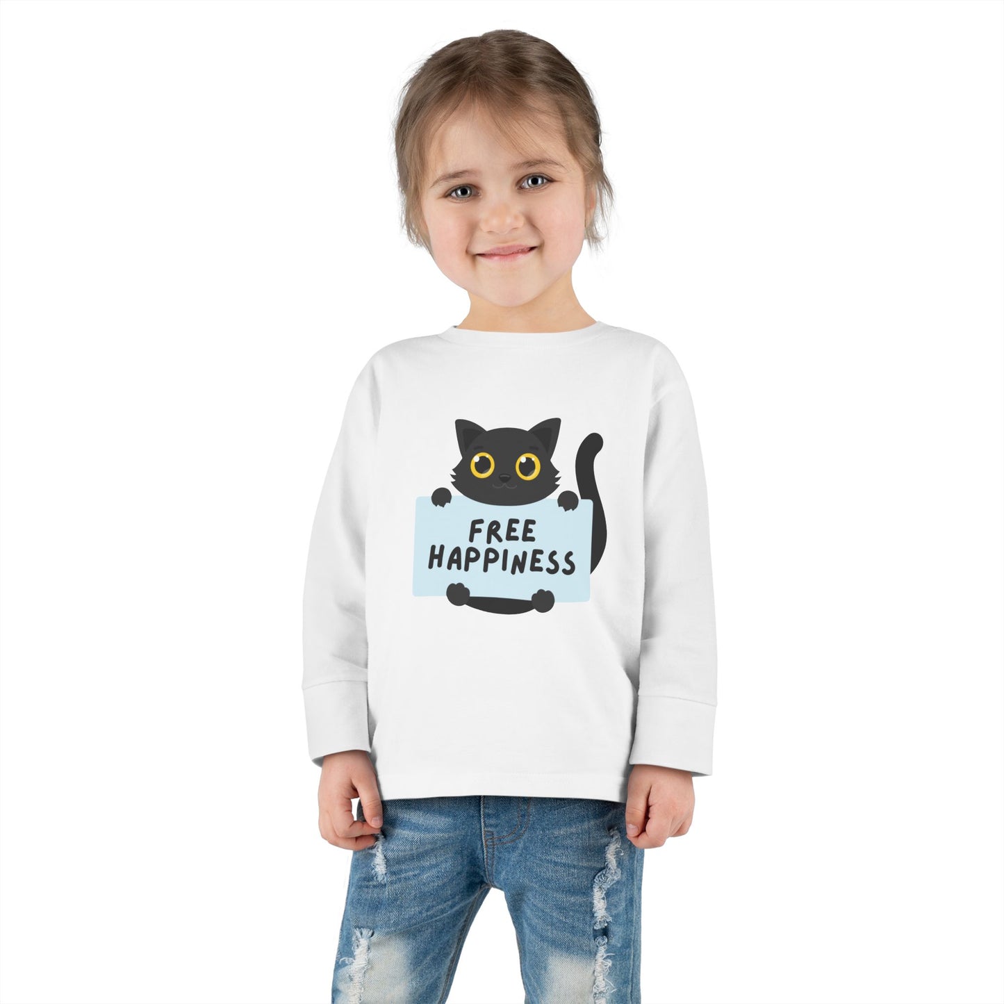 Free happiness Toddler Long Sleeve Tee