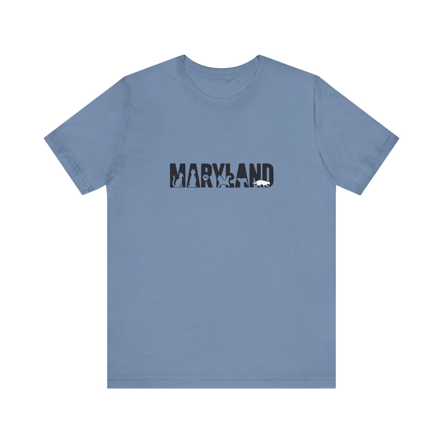 Maryland cat letters Unisex Jersey Short Sleeve Tee
