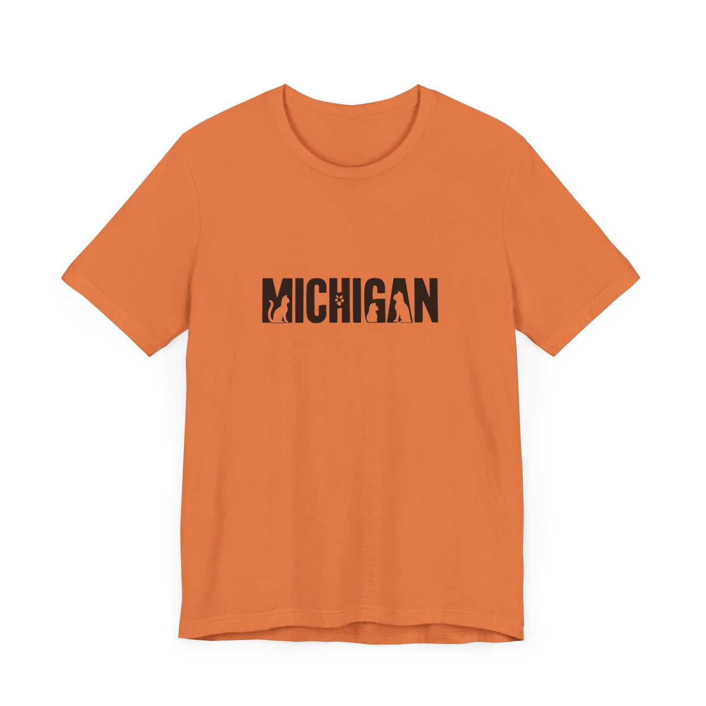 Michigan cat letters Unisex Jersey Short Sleeve Tee