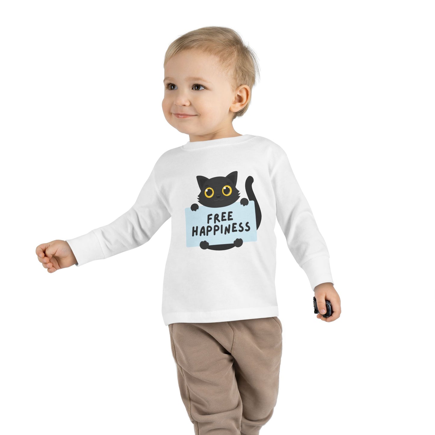 Free happiness Toddler Long Sleeve Tee